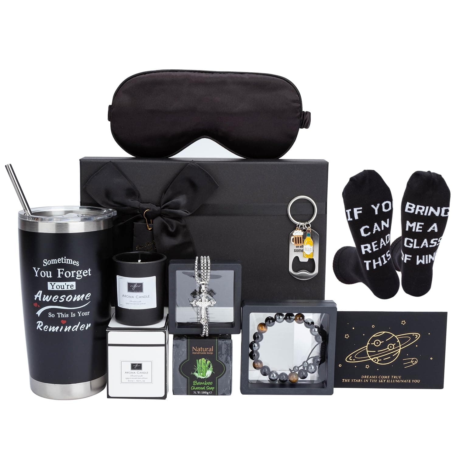 Birthday Gifts for Men Gifts Baskets for Him Thank You Gifts Funny Man Retirement Gifts Father Birthday Gifts for Dad Husband Boyfriend Grandpa Brother Best Dad Ever Box Christmas Gifts Baskets