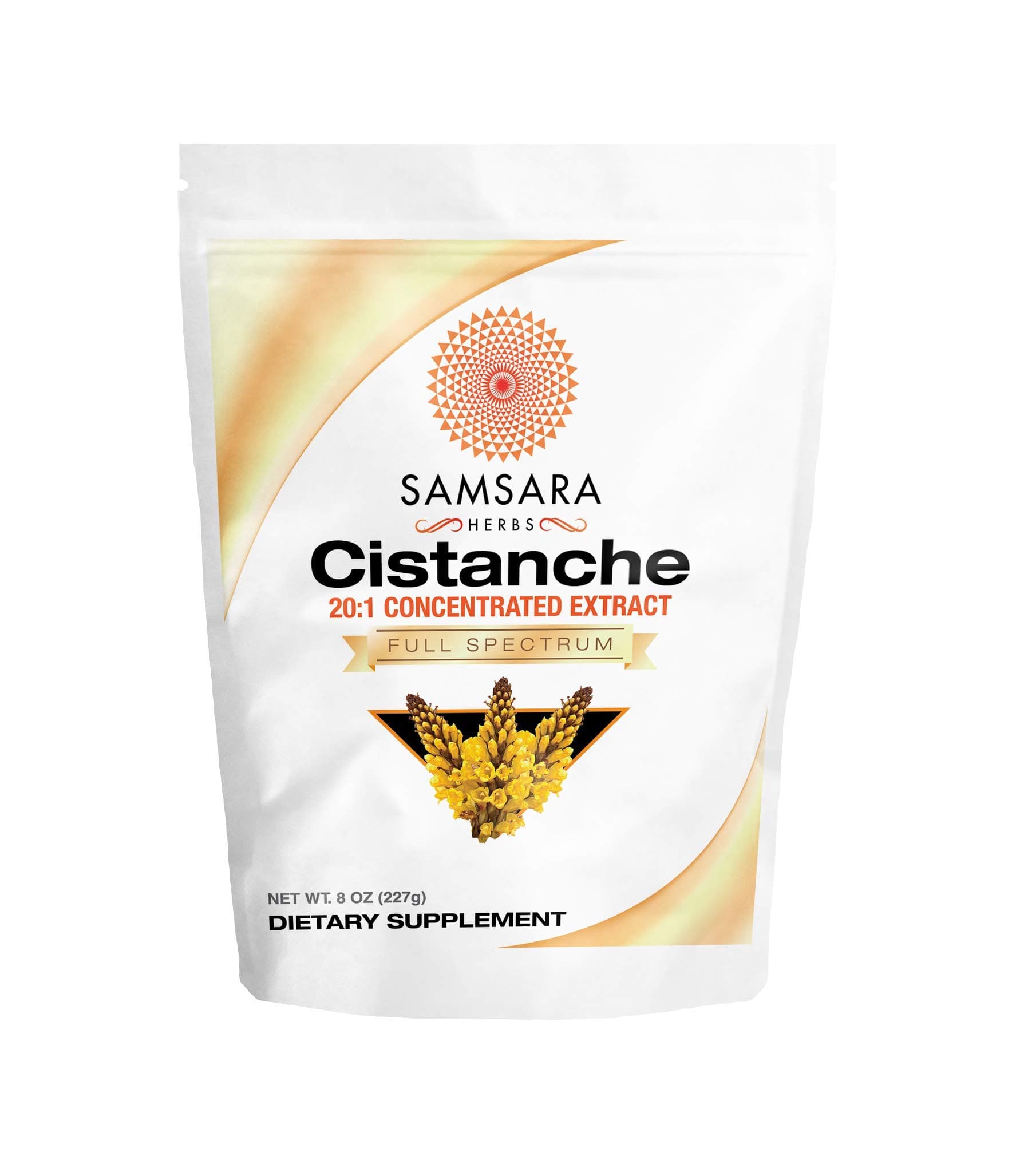 Samsara Herbs Cistanche Extract Powder (8oz) 20:1 Concentration - Made in the USA - 3rd Party Tested - Strength, Vitality & Mood (Huge 2950mg Serving)