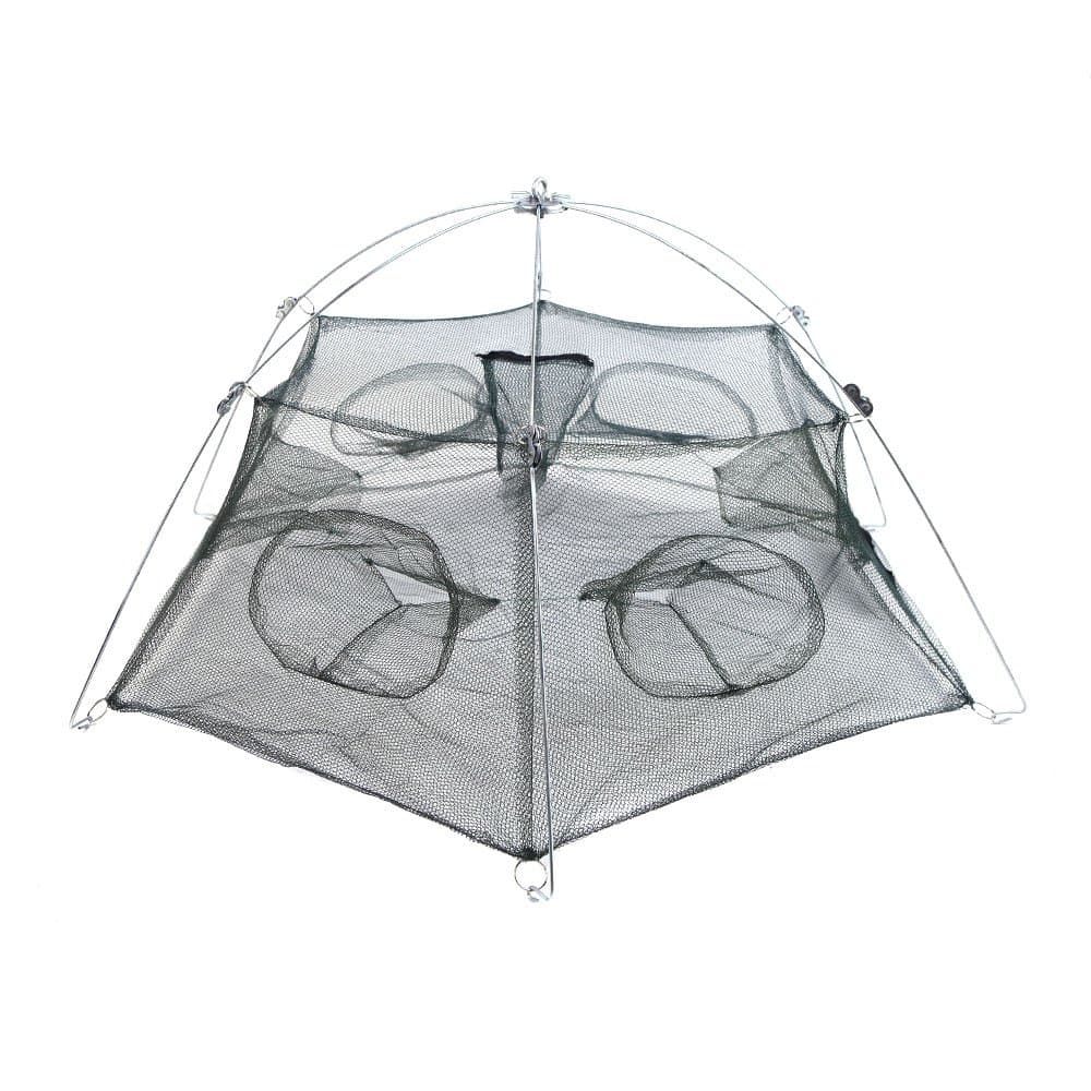 GigaMax(TM)New Folding Large 100 100cm 6 Side 6 Holes Foldable Mesh Fishing Net Crab fish Shrimp Minnow Trap Fishing Bait Cage
