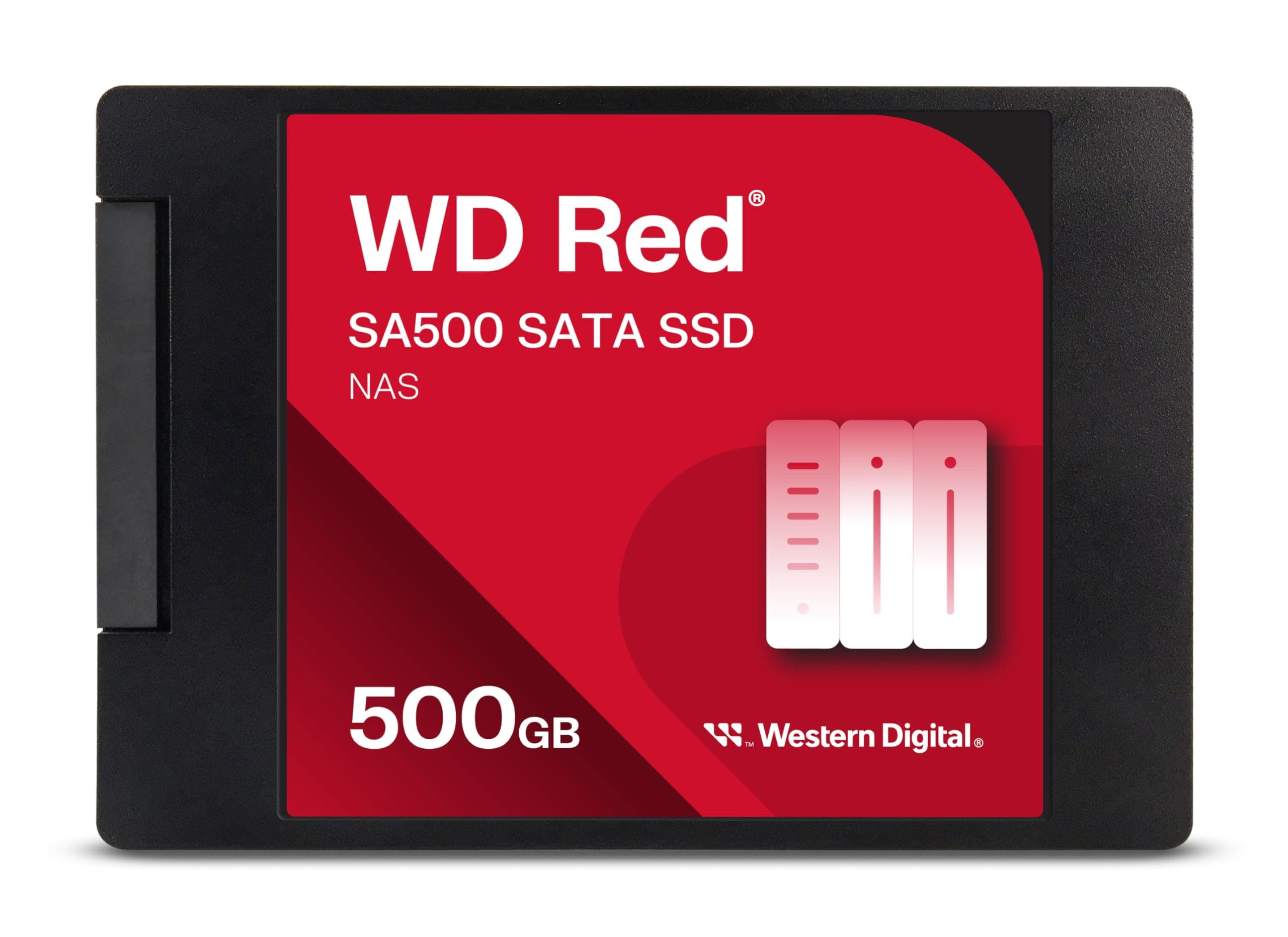 500GB WD Red SA500 NAS 3D NAND Internal SSD - SATA III 6 Gb/s, 2.5"/7mm, Up to 560 MB/s - WDS500G1R0A
