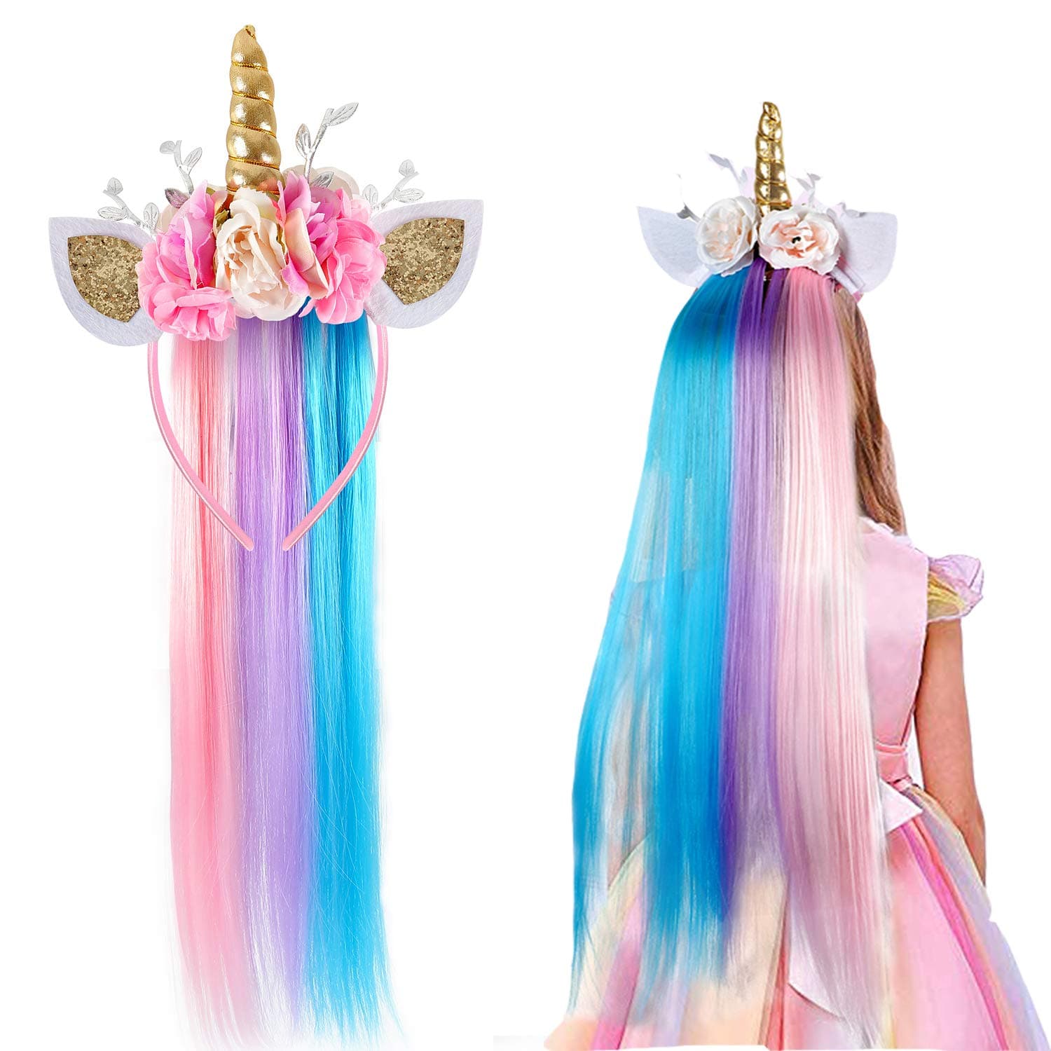 Unicorn Headband for Girls Birthday Unicorn Costume Halloween Party Favors Supplies Unicorn Gifts for Kids