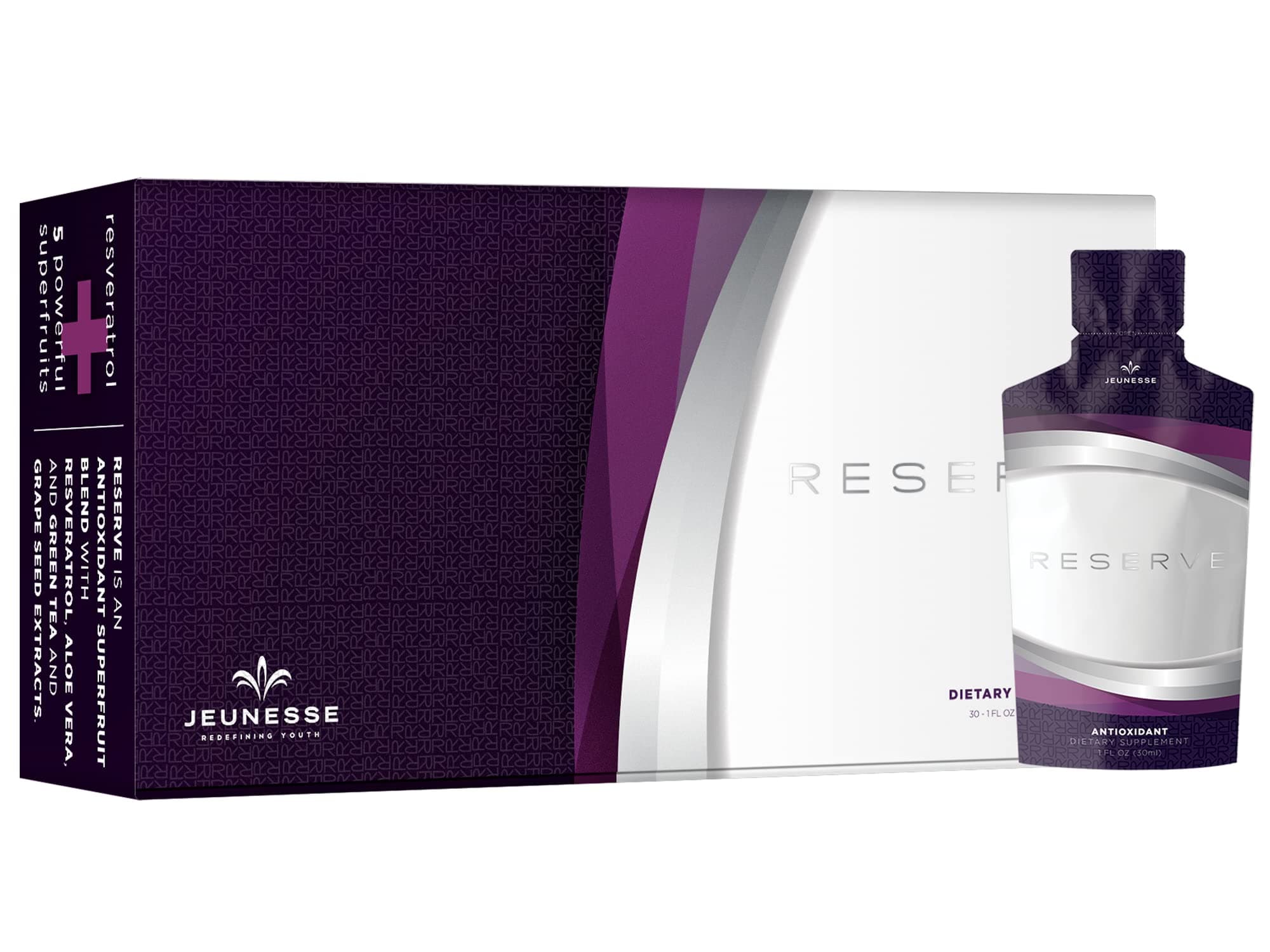 Jeunesse Global Reserve - Antioxidant Fruit Blend Nutritional Supplement- 30 Packets per Box (30ml)