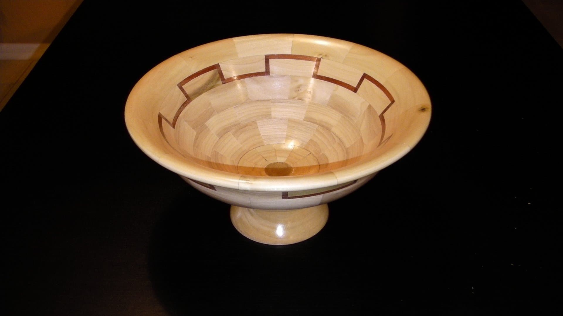 Segmented Bowl with base and featured ring
