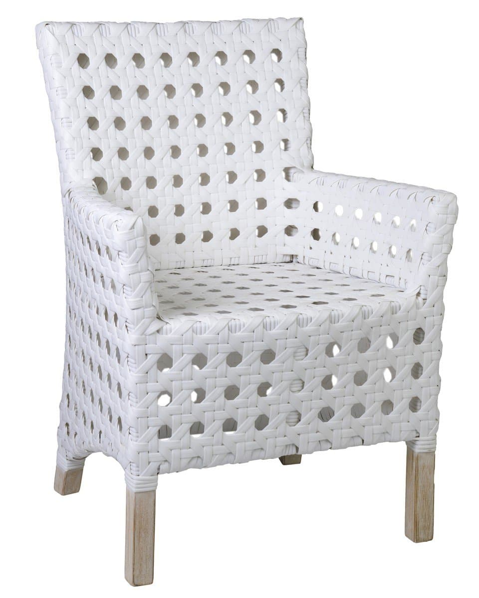 East at Main Marianna White Modern Square Synthetic Fiber Dining Chair, (25"x25"x35")