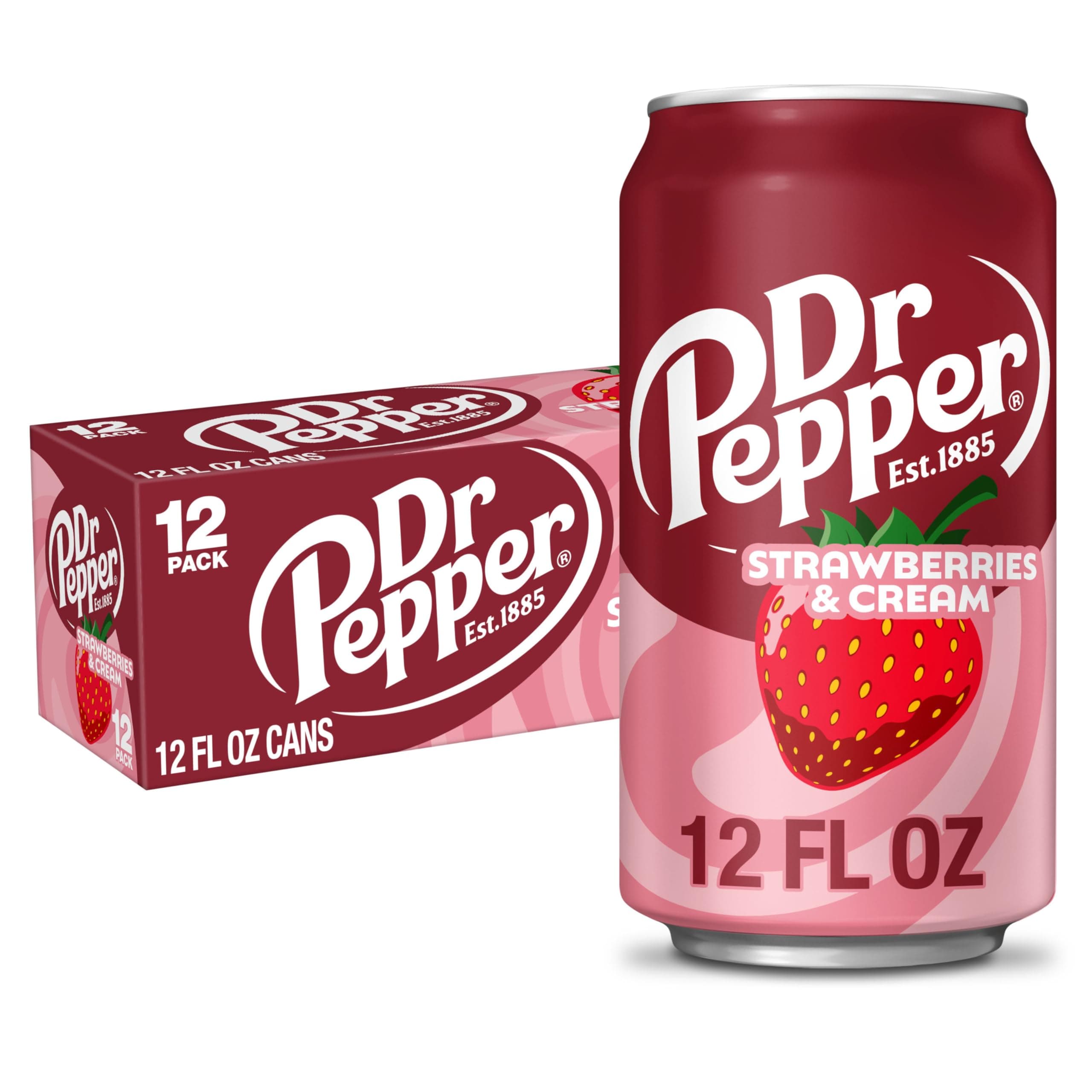 Strawberries and Cream Soda, 12 fl oz cans, 12 Pack