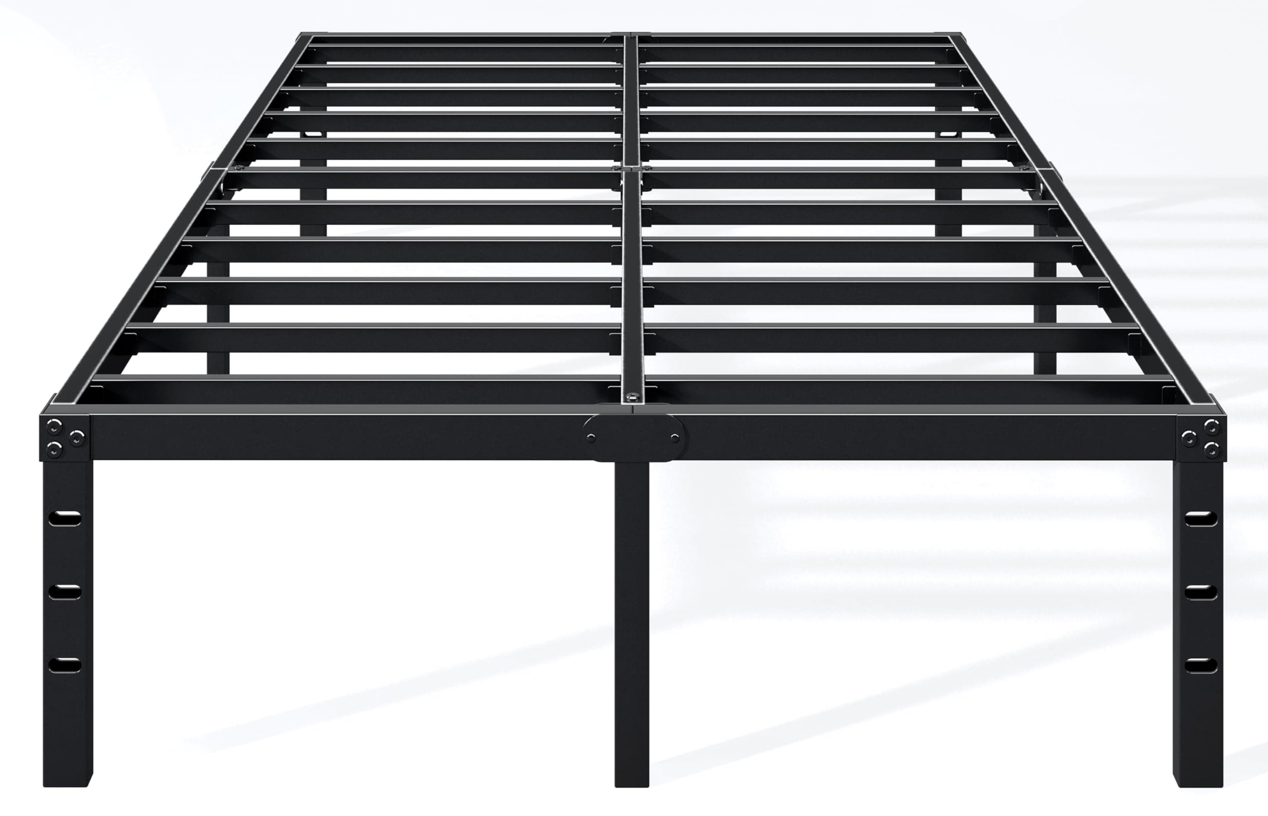Hafenpo 18 Inch King Bed Frame - Sturdy Metal Platform King Size, No Box Spring Needed, Heavy Duty, Easy Assembly, Strong Bearing Capacity, Under Bed Storage, Black
