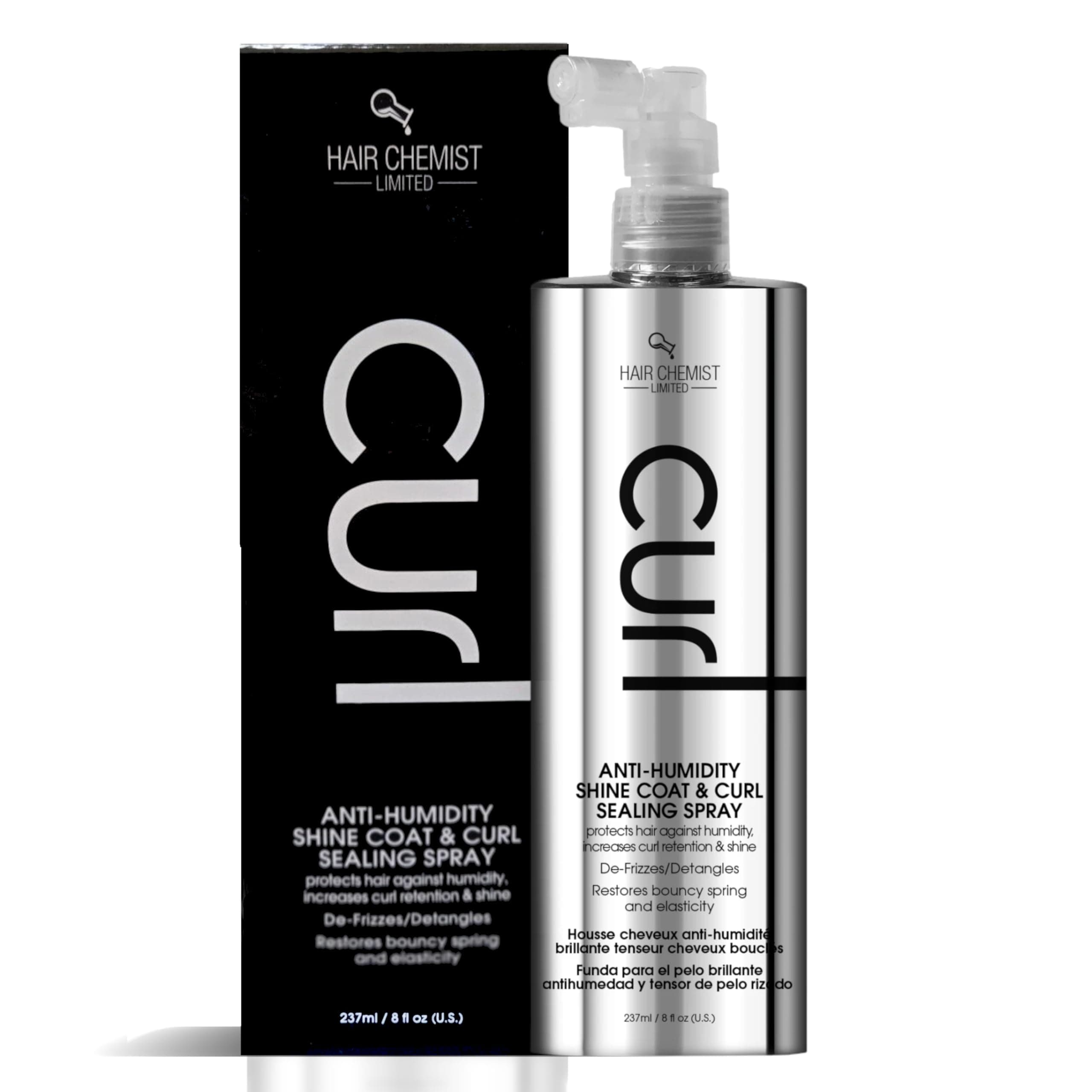 CURL Anti Humidity Shine Coat & Curl Sealing Spray 8 oz.