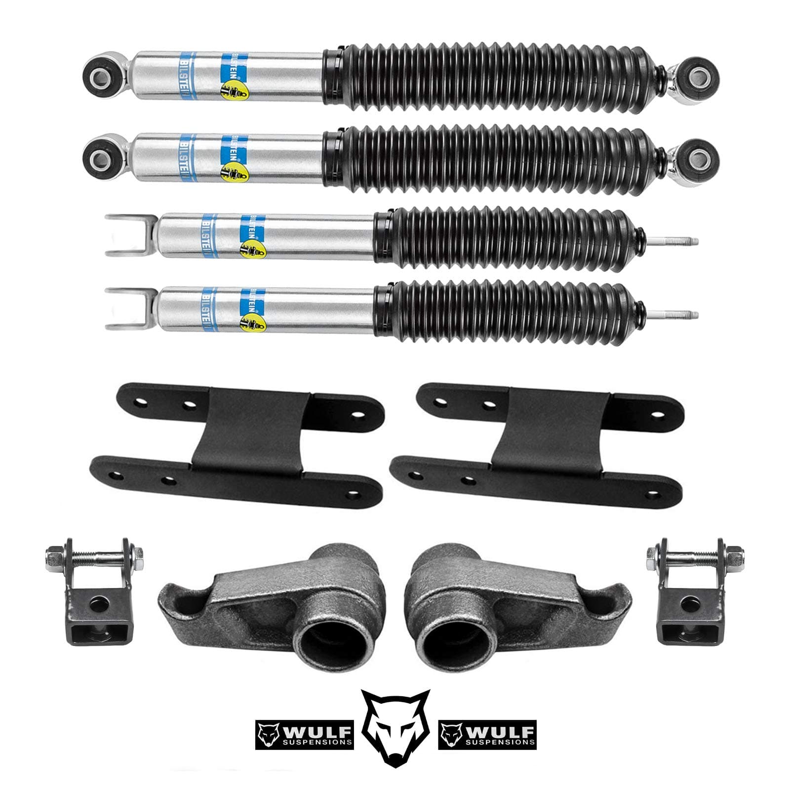 Wulf 3" Front 3" Rear Lift Kit 2006 to 2010 compatible with model Hummer H3 4X4 with Bilstein brand Shocks included