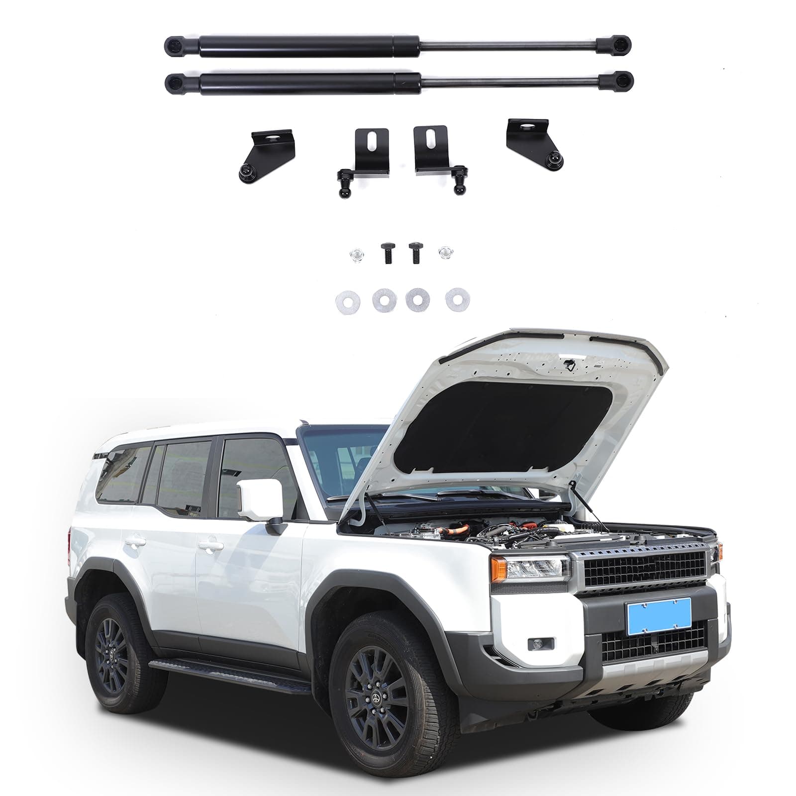 Front Hood Lift Support Struts Compatible with Toyota Land Cruiser 250 Prado J250 LC250 2024 2025 2026, Front Hood Struts Shocks Lift Supports Gas Springs Replacement, 2Pcs