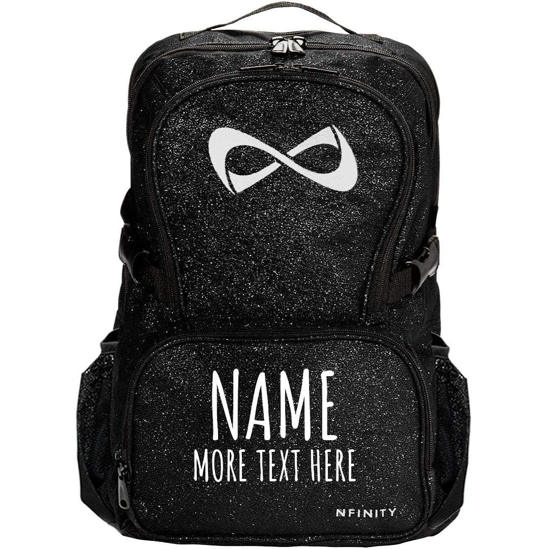 Custom Name/Text Cheer Bag: Nfinity Sparkle Backpack Bag