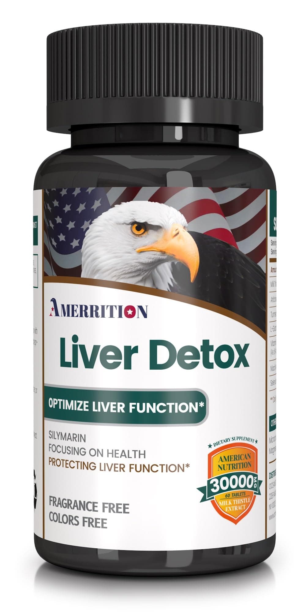 Liver Support Supplement with Milk Thistle Silymarin, Artichoke Extract, Turmeric - Optimal Liver Function and Digestive Health – 60 Tablets
