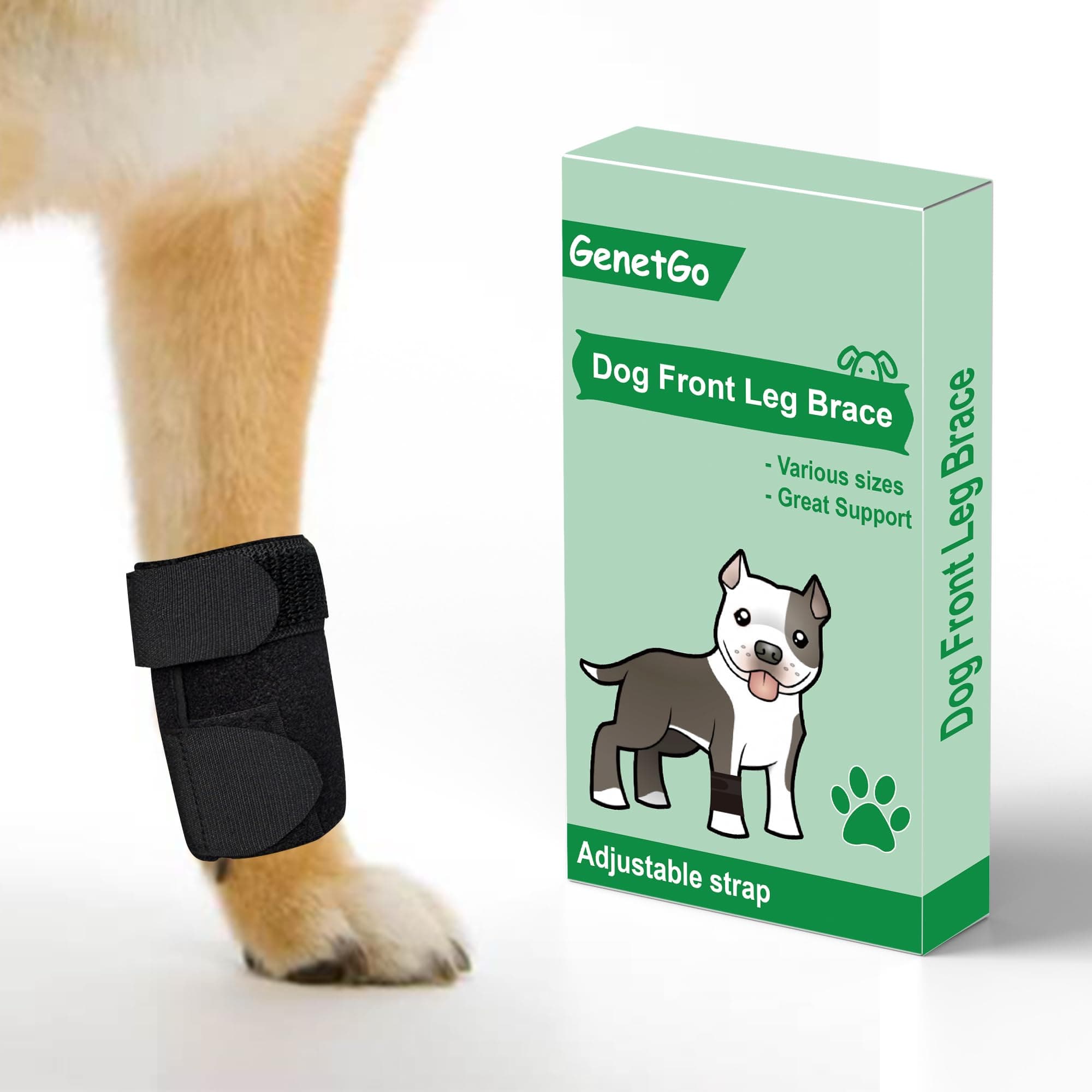 Dog Canine Front Leg Brace Paw Compression Sleeve Joint Wraps - Protects Wounds Stop Licking & Prevents Injuries, Sprains Helps with Loss of Stability from Arthritis - XSmall
