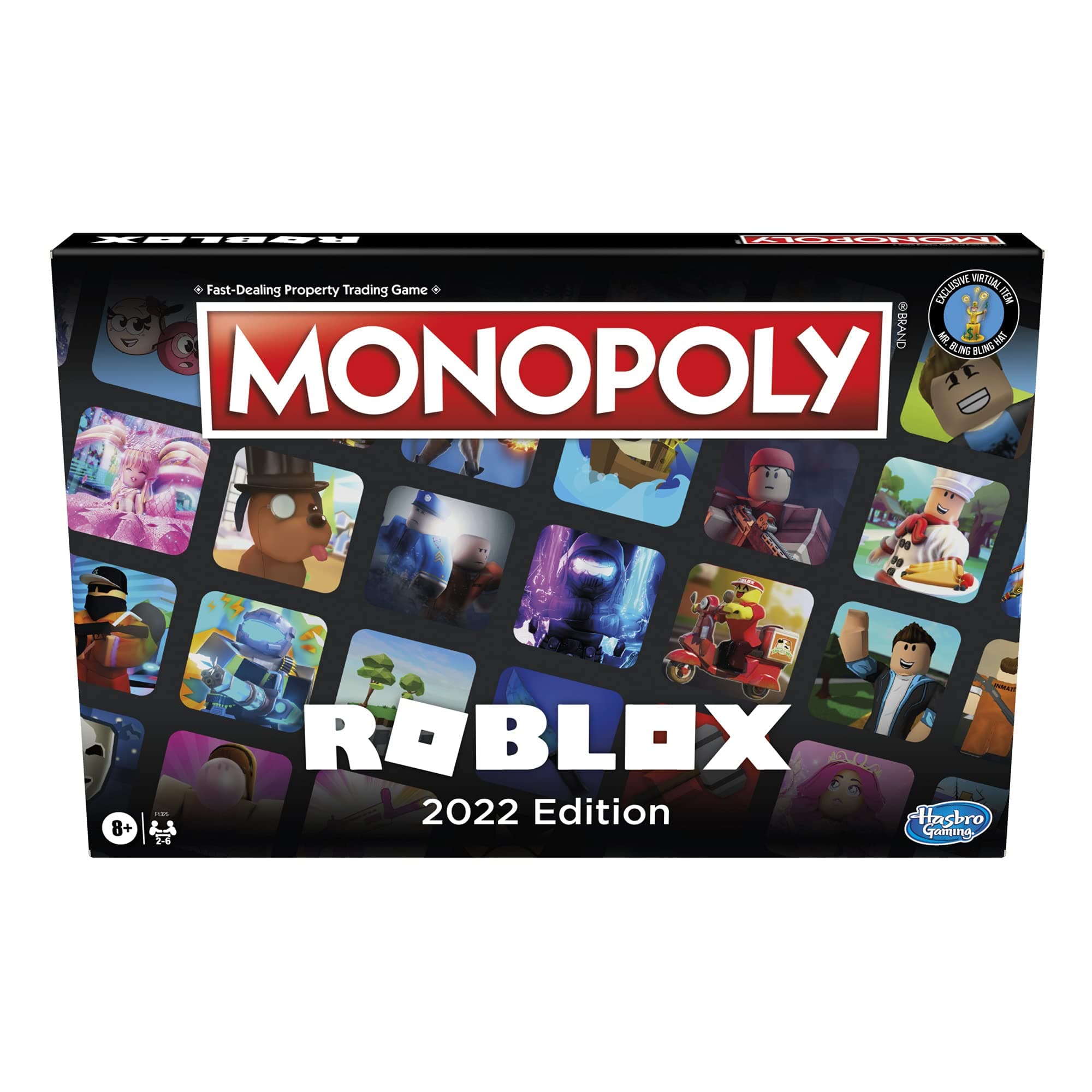 Monopoly: Roblox 2022 Edition Board Game, Buy, Sell, Trade Popular Roblox Experiences [Includes Exclusive Virtual Item Code] 6 players
