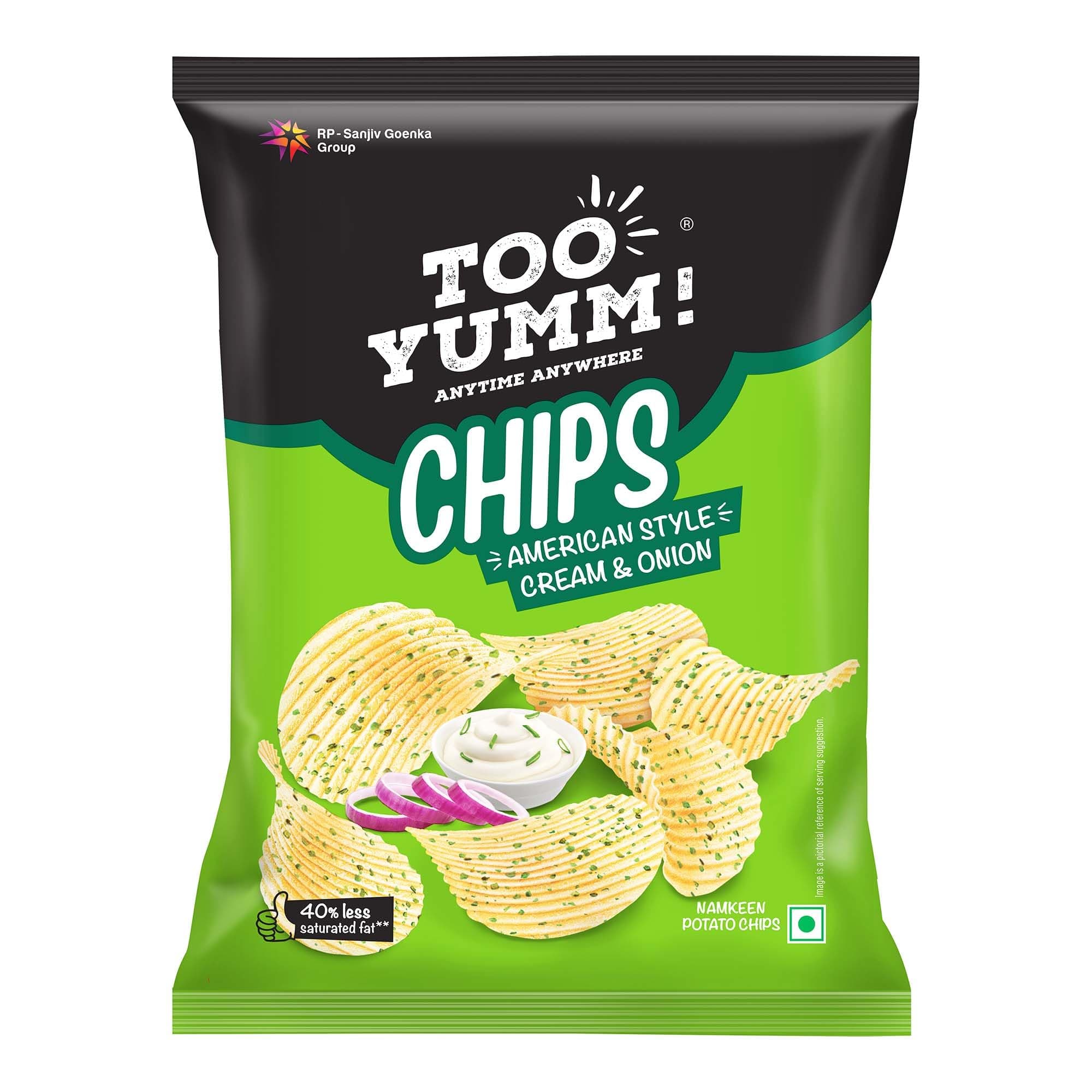 Too Yumm! Potato Chips - American Style Cream & Onion 90gm