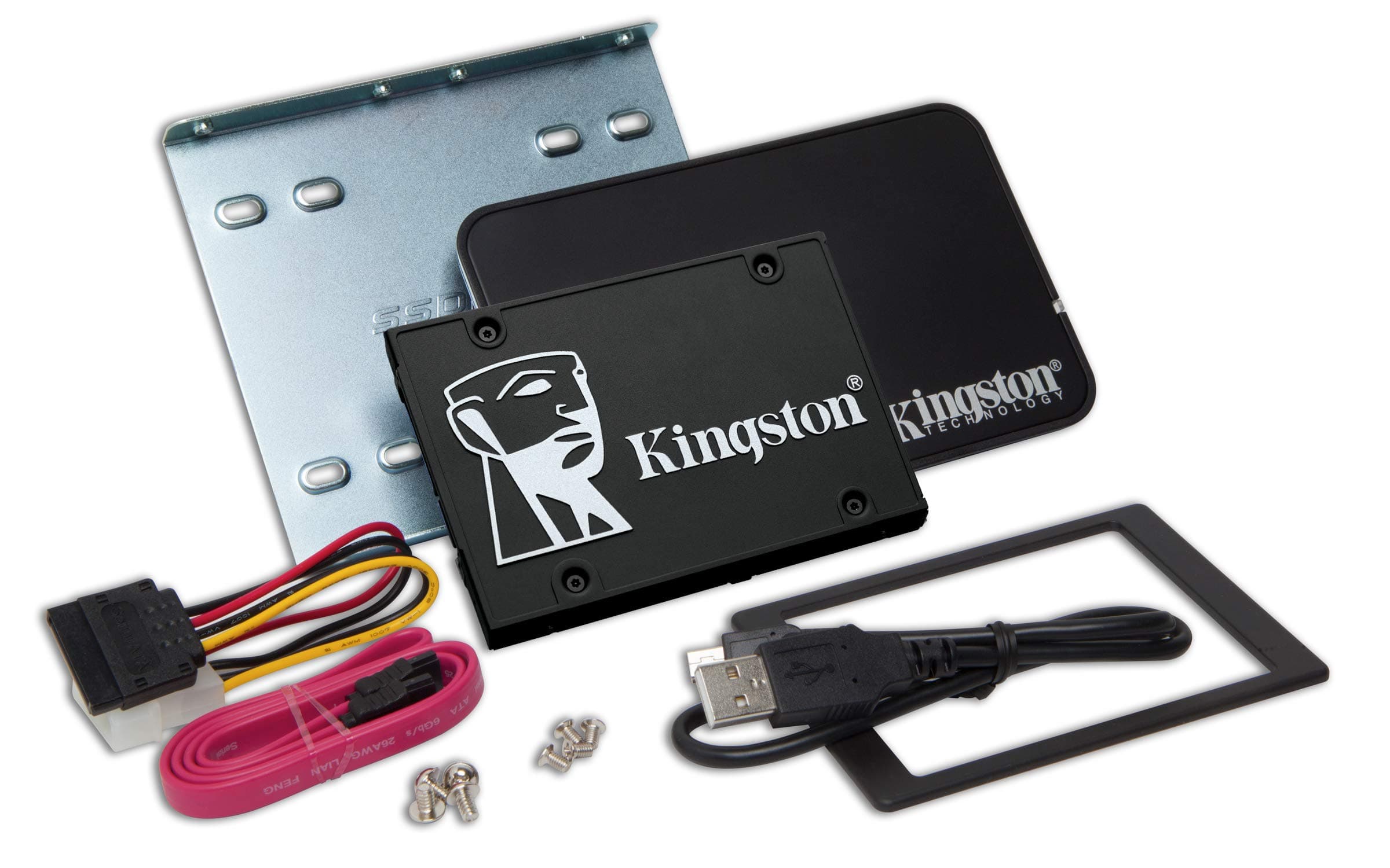 KC600 SSD SKC600B/1024G Internal SSD 2.5", SATA Rev 3.0, 3D TLC, XTS-AES 256-bit encryption - With upgrade kit