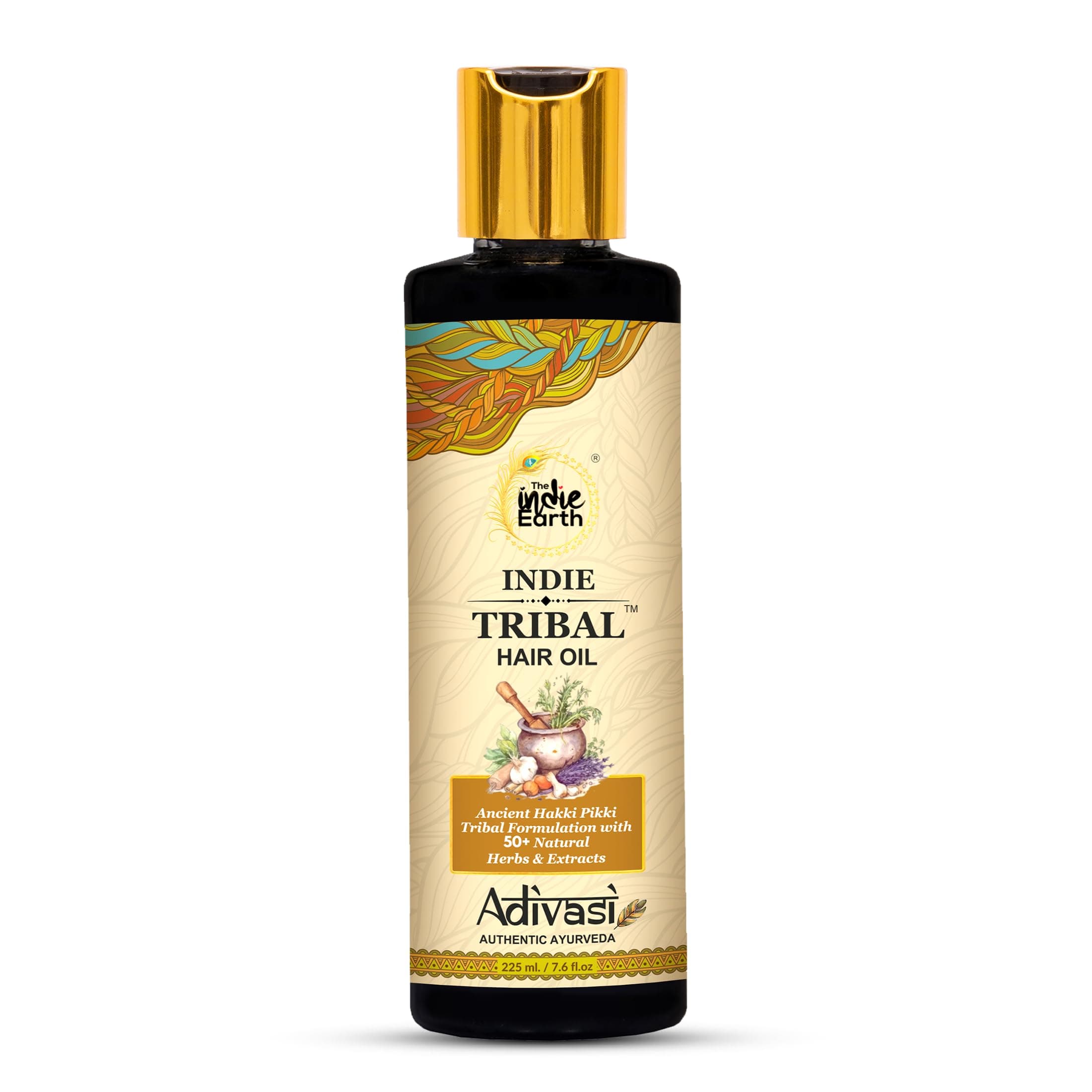 Tribal (Adivasi) Hair Oil Based on Hakki Pikki Tribe’s Hair Care Formula with 50+ potent ingredients including Moringa, Bhringraj, Hibiscus, Heena, Blackseed & Rosemary Oil