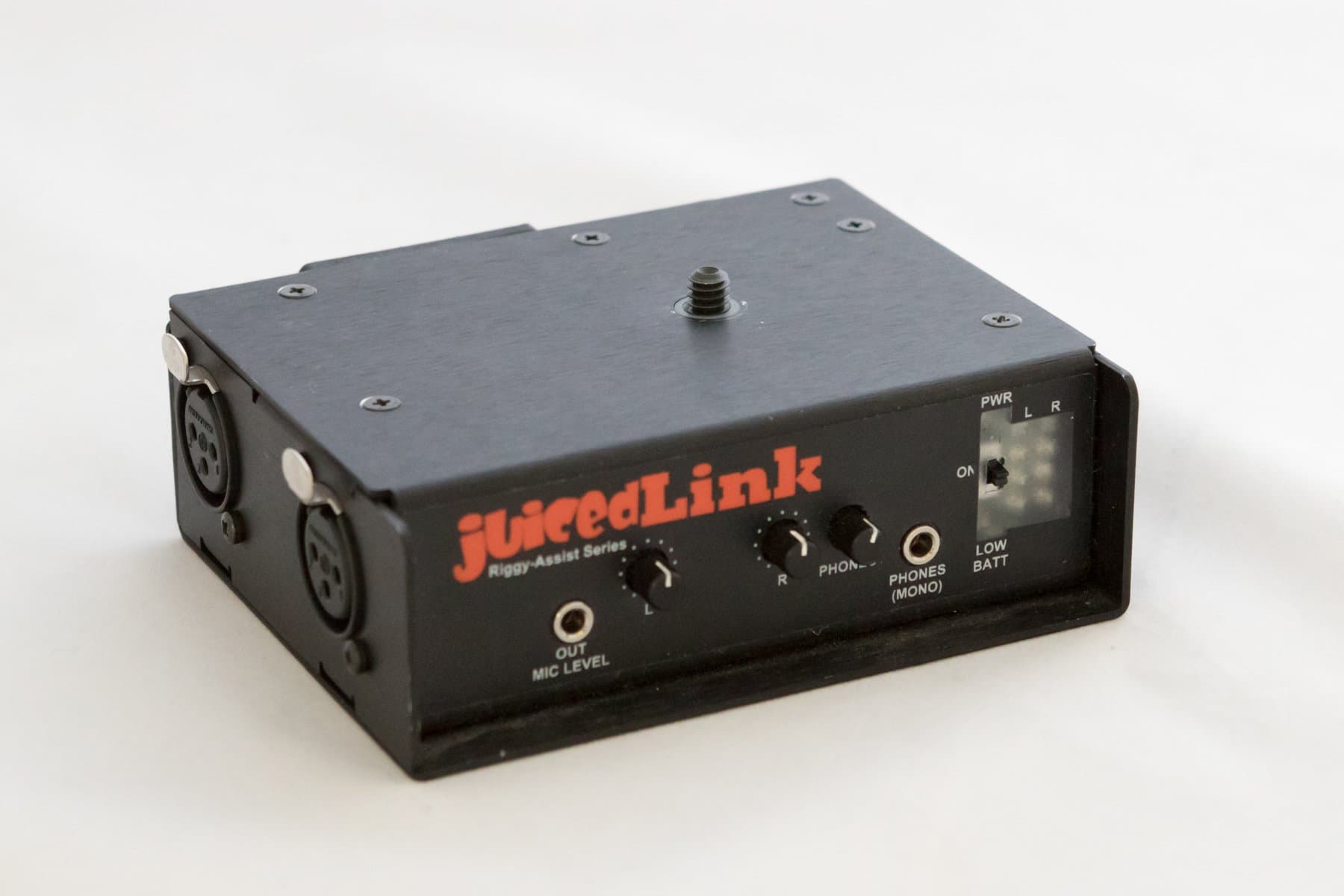 JuicedLink Riggy-Assist Dual-XLR Preamplifier with Phantom Power and Metering