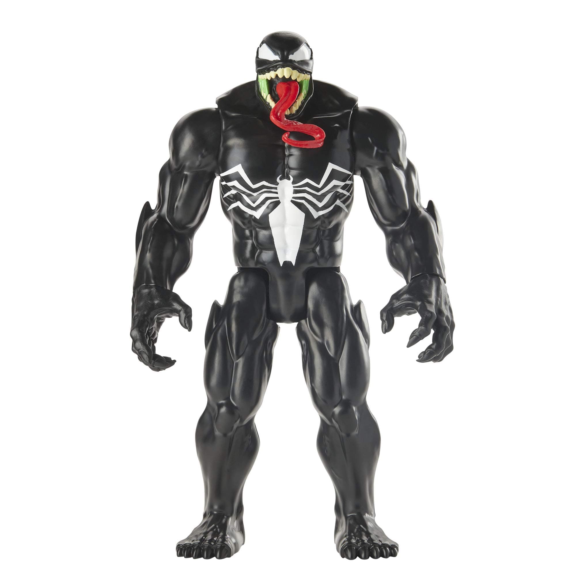 Spider-Man Maximum Venom Titan Hero Venom Action Figure, Inspired By The Marvel-Universe, Blast Gear-Compatible Back Port, Ages 4 And Up