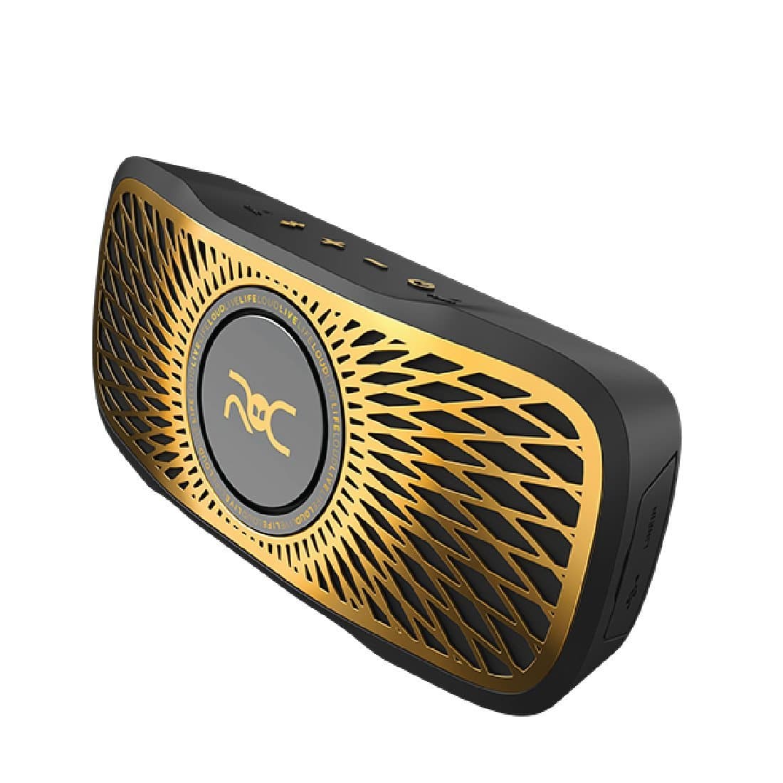 ROC Waterproof Bluetooth Speaker, Backfloat/Floating HD Bluetooth Speaker - Black/Gold