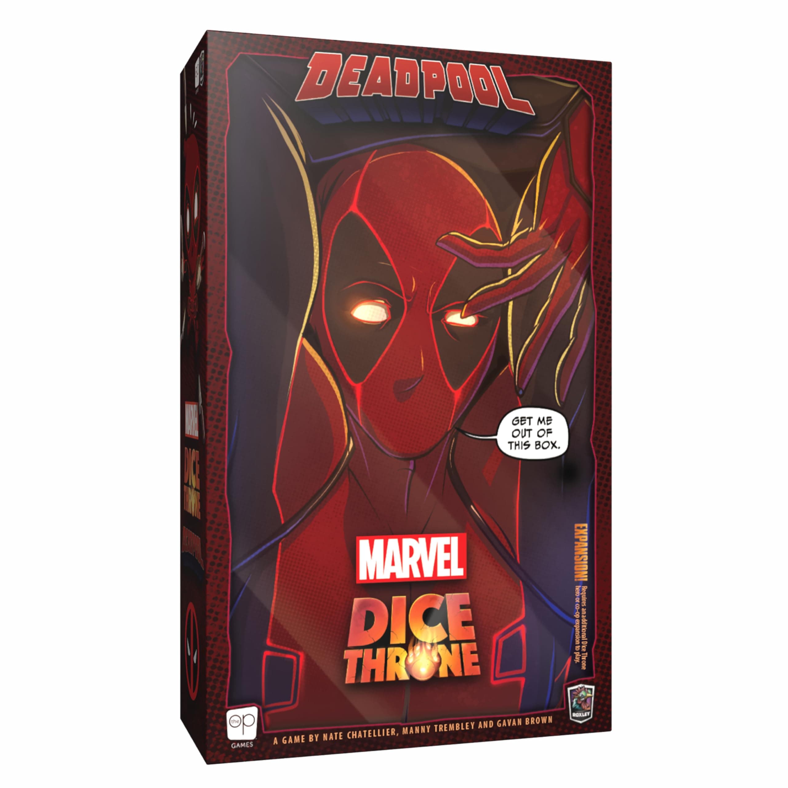 USAopoly | Marvel Dice Throne - Deadpool Deluxe | Dice and Card Game | Ages 14+ | 2-6 Players | 30 Minutes Playing Time