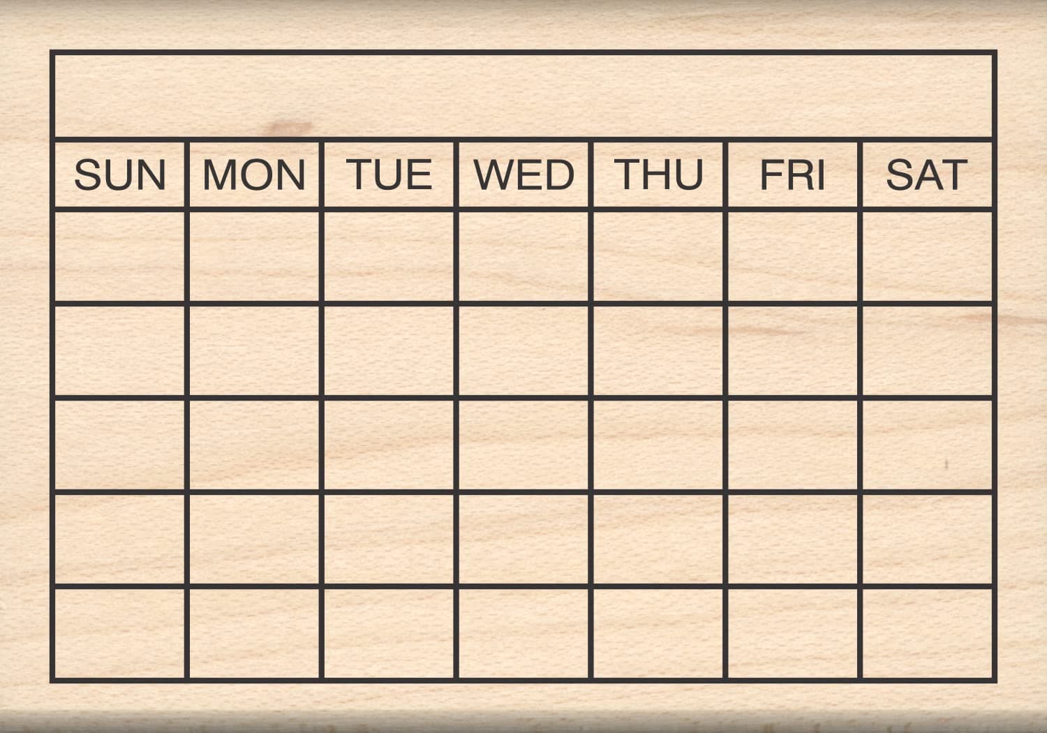 Stamps by Impression Journal, Habit Tracker, Calendar Rubber Stamp 1.5" x 2.25" 5 Row ST 0999