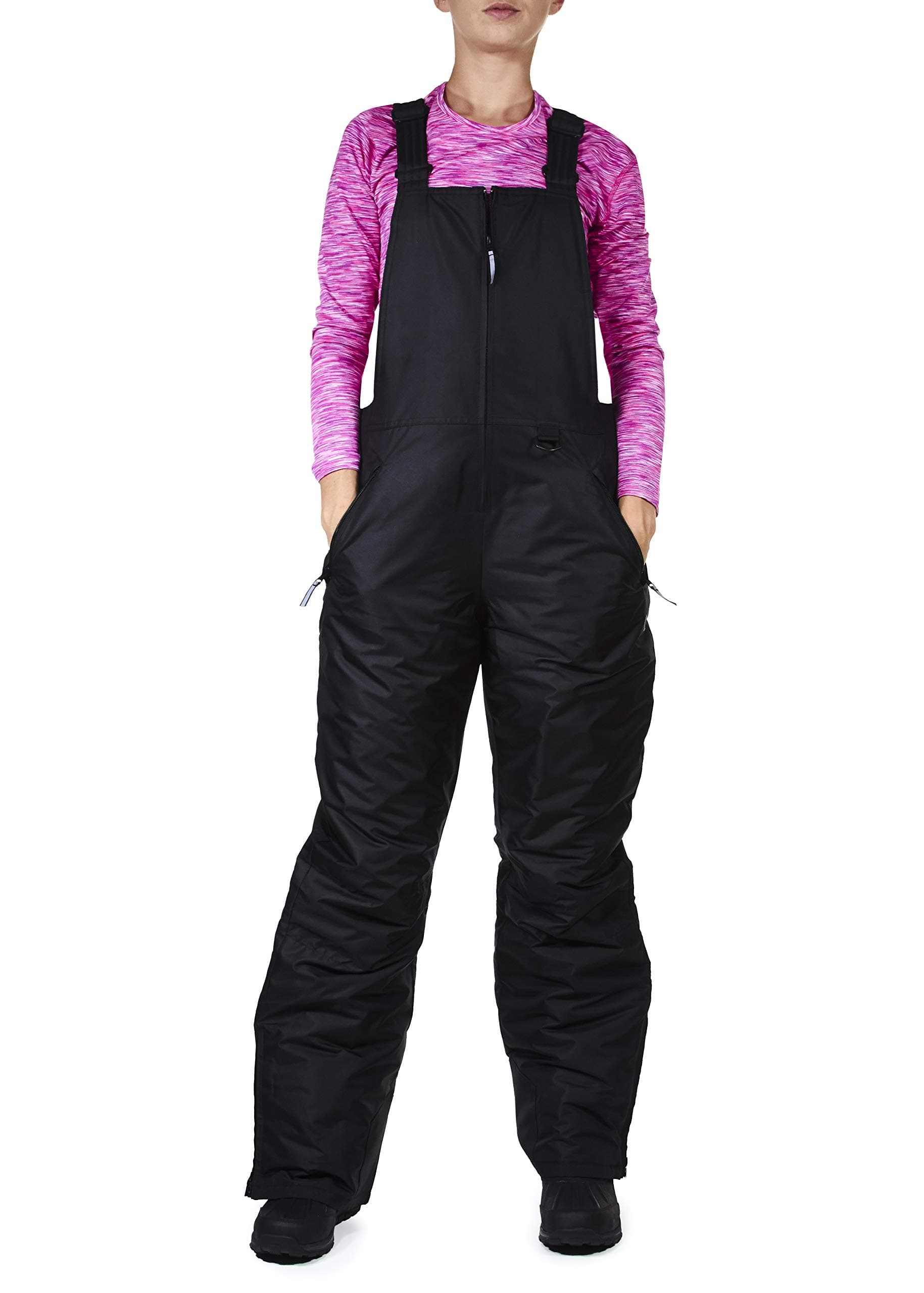 Arctic Quest Womens Ski Snow Bibs Pants Insulated Water Resistant Overalls Snowboarding Winter Waterproof Pants Women