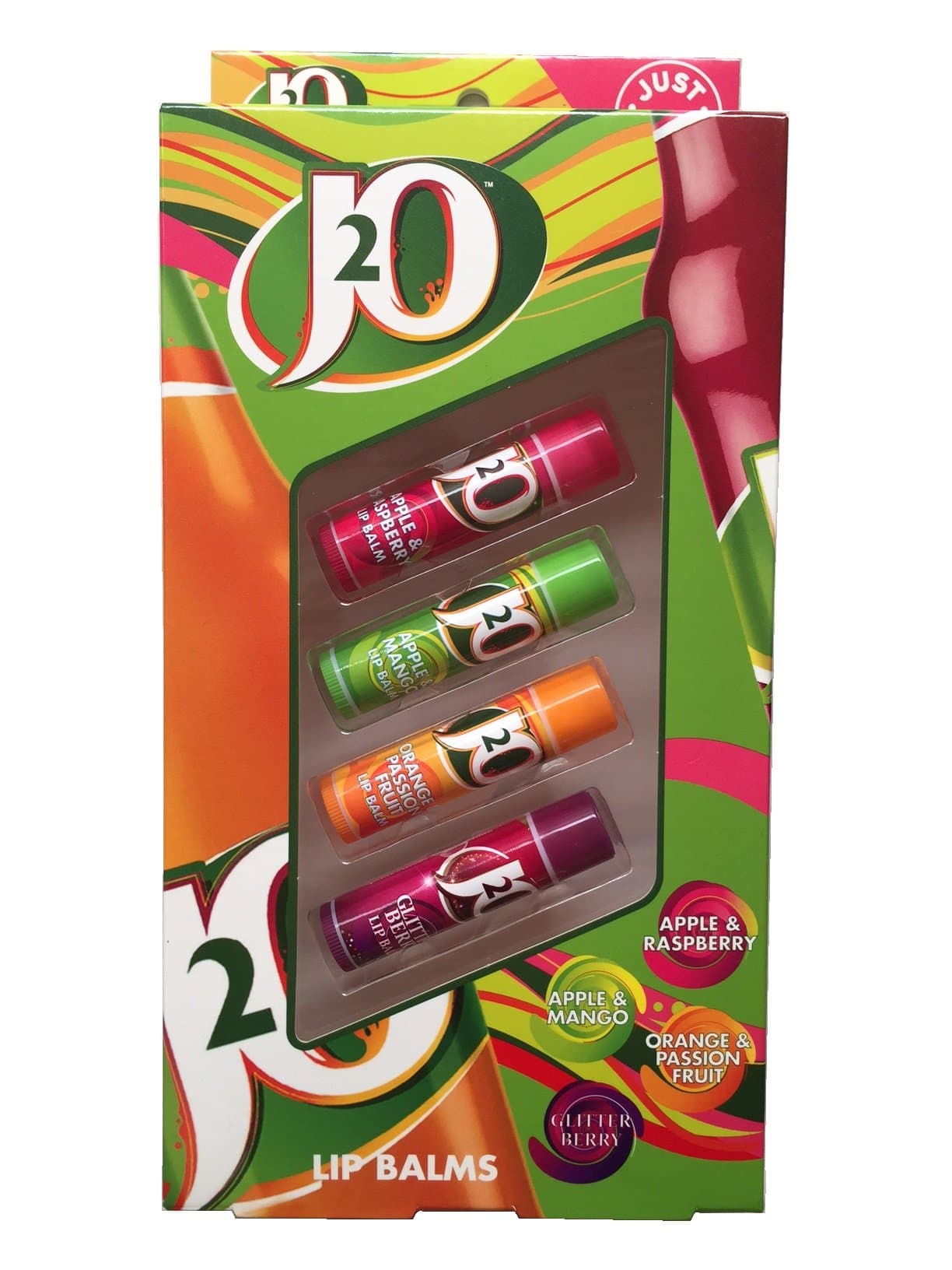 J20 Pack of 4 Fruity Flavour Lip Balms Balm Gift Set