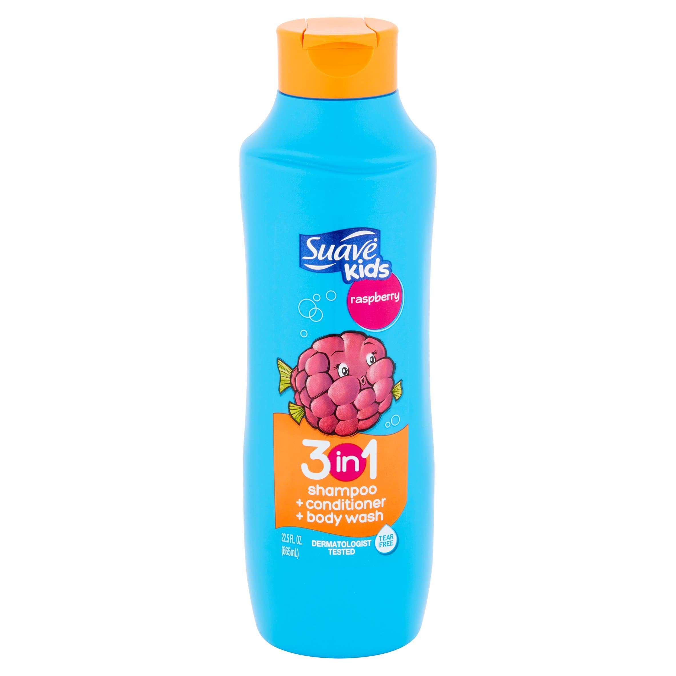Suave Kids 3 in 1 Shampoo Conditioner Body Wash, Raspberry, 22.5 oz