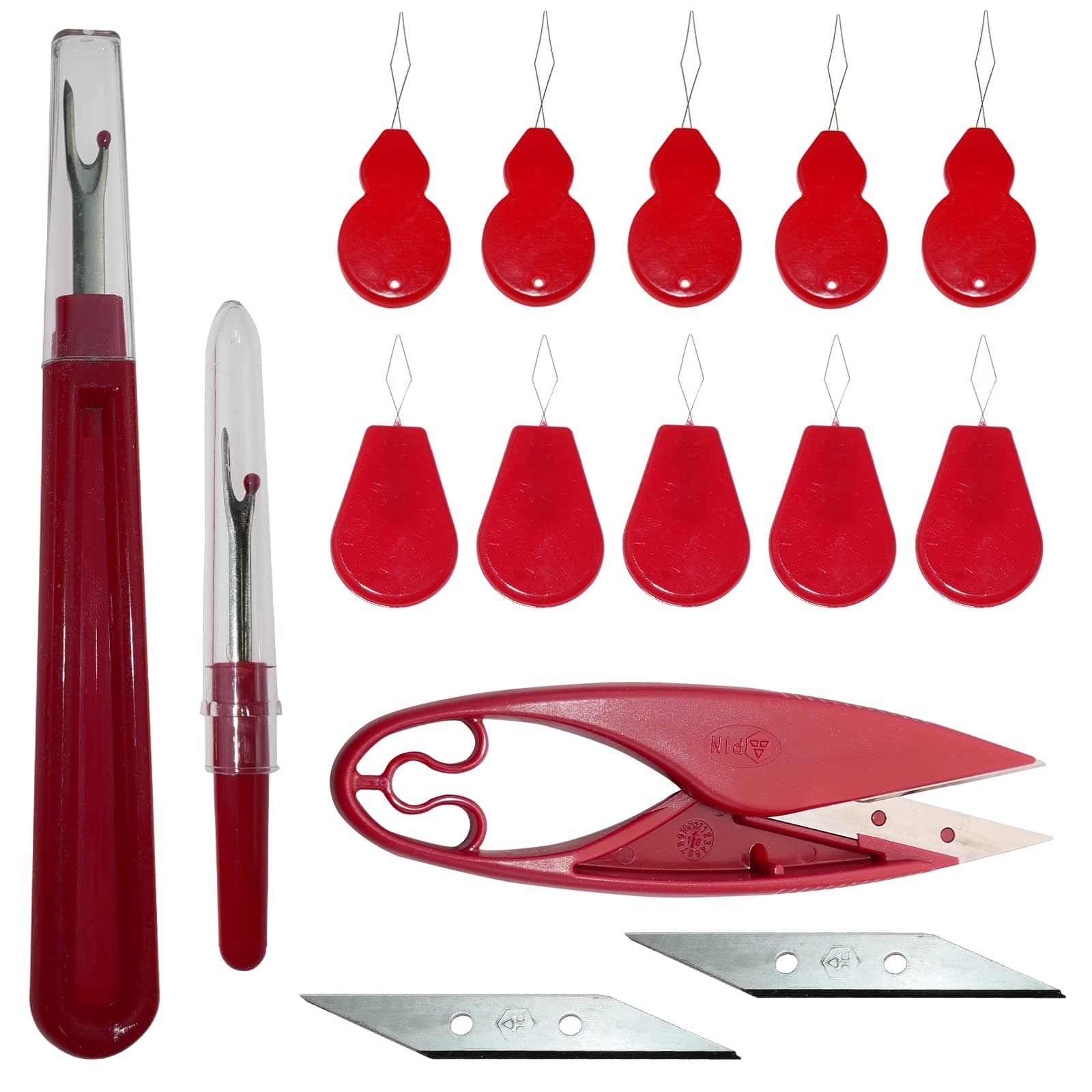 EMBRO Needle Threader Tool, Seam Rippers for Sewing, Seam Ripper and Thread Remover Kit, Stitch Remover for Embroidery, Sewing Craft（13PCS）…