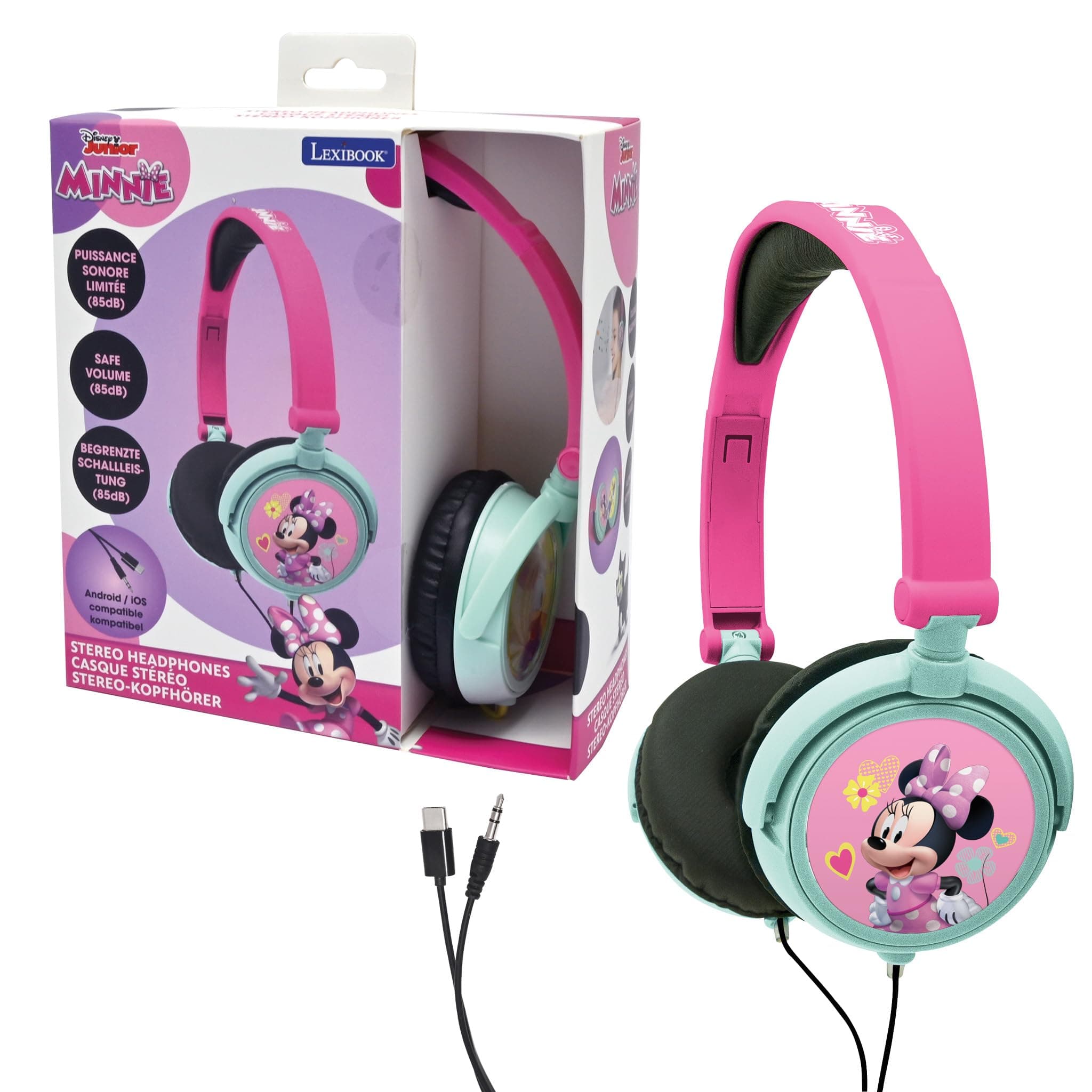 Lexibook - HP010MN - Jeu Électronique - Casque Audio - Minnie Bowtique