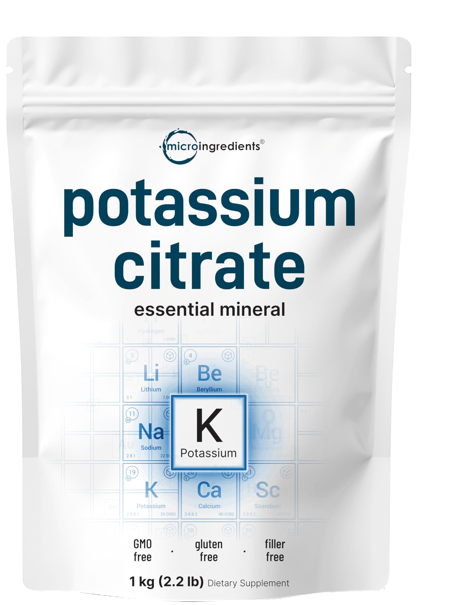 US Origin Potassium Citrate Powder, 1 KG (35 Ounce) | Essential Hydration Electrolyte Supplement | Vegan Friendly