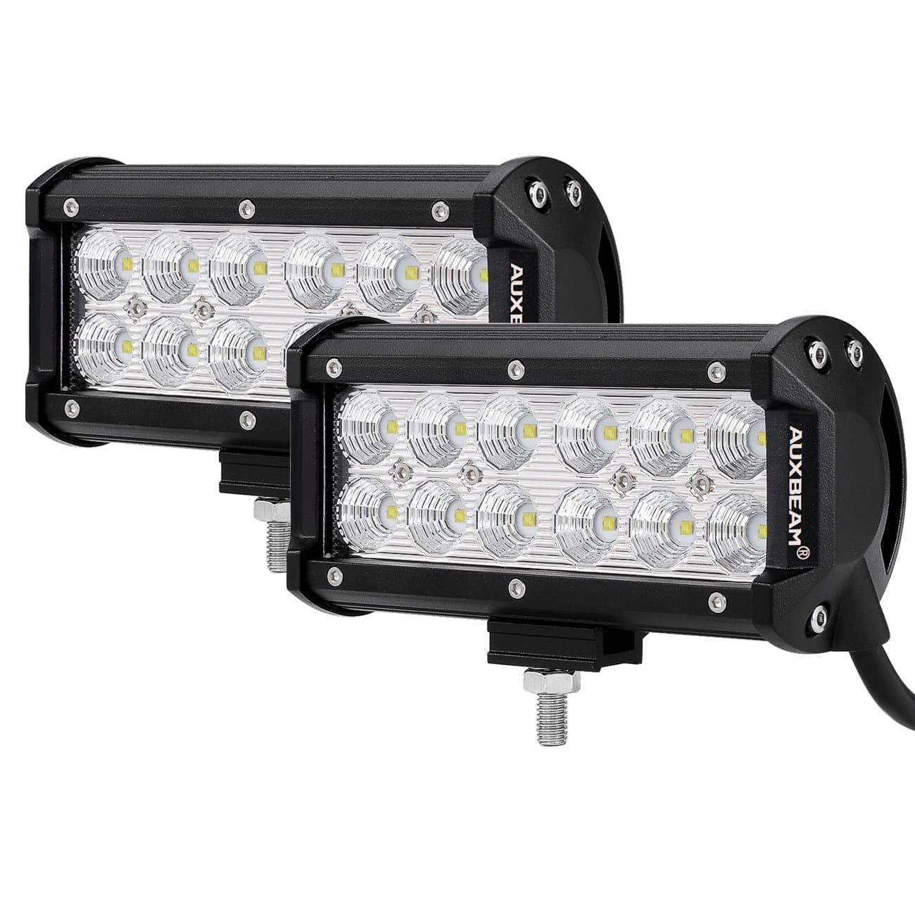 LED Light Bar 7Inch 36W Flood Led Off Road Driving Lights LED Work Lights Waterproof for Jeep Off-Road SUV Truck Car ATVs Boats (2 PCS)