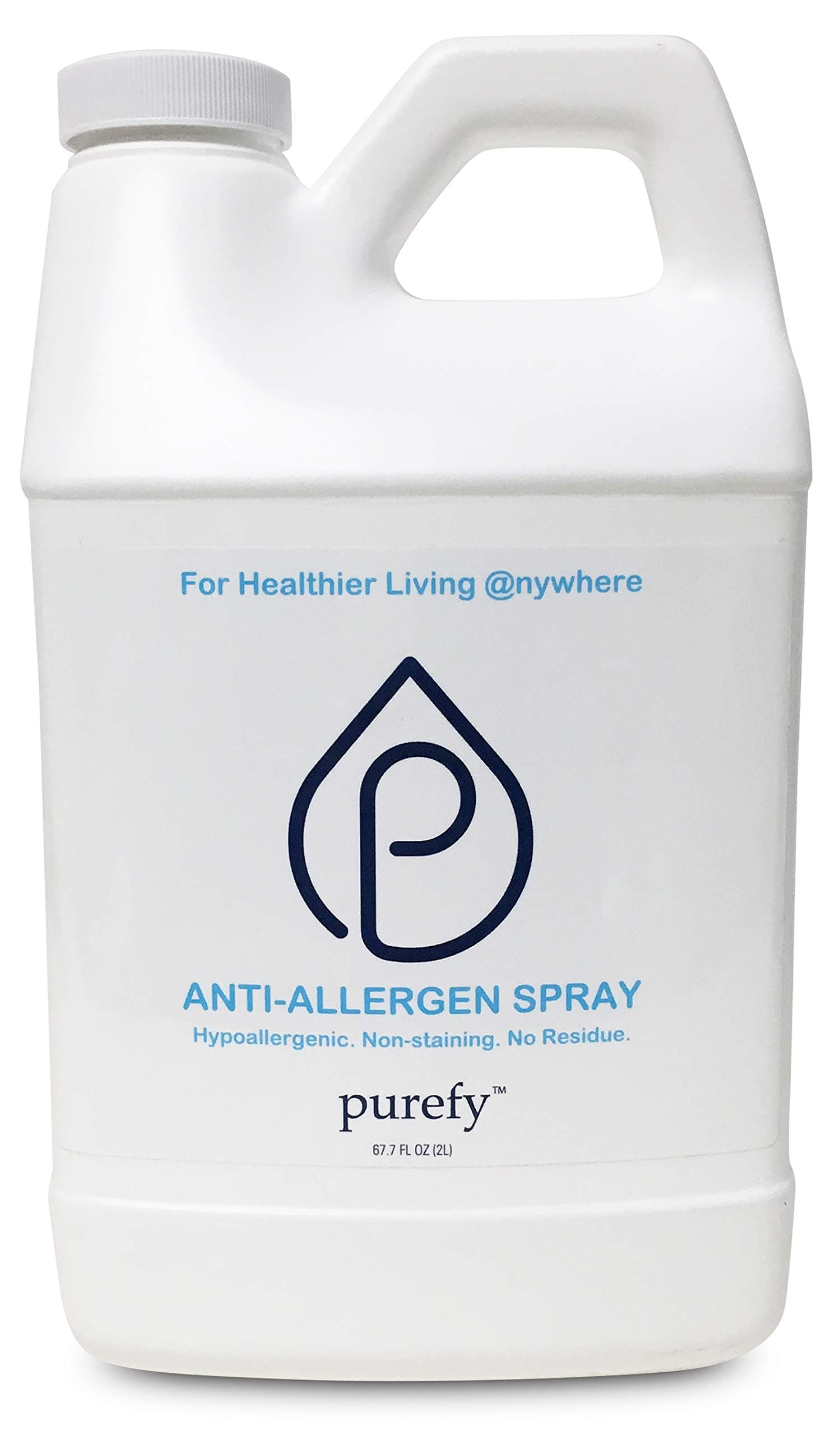 PUREFY Anti-Allergen Spray (68oz Refill), Hypoallergenic. Eliminate Allergens and Odor. Baby Safe. Unscented. No Residue. Asthma & Allergy Safe for Babies & Pets. Allergen Reducer for Healthier Life!