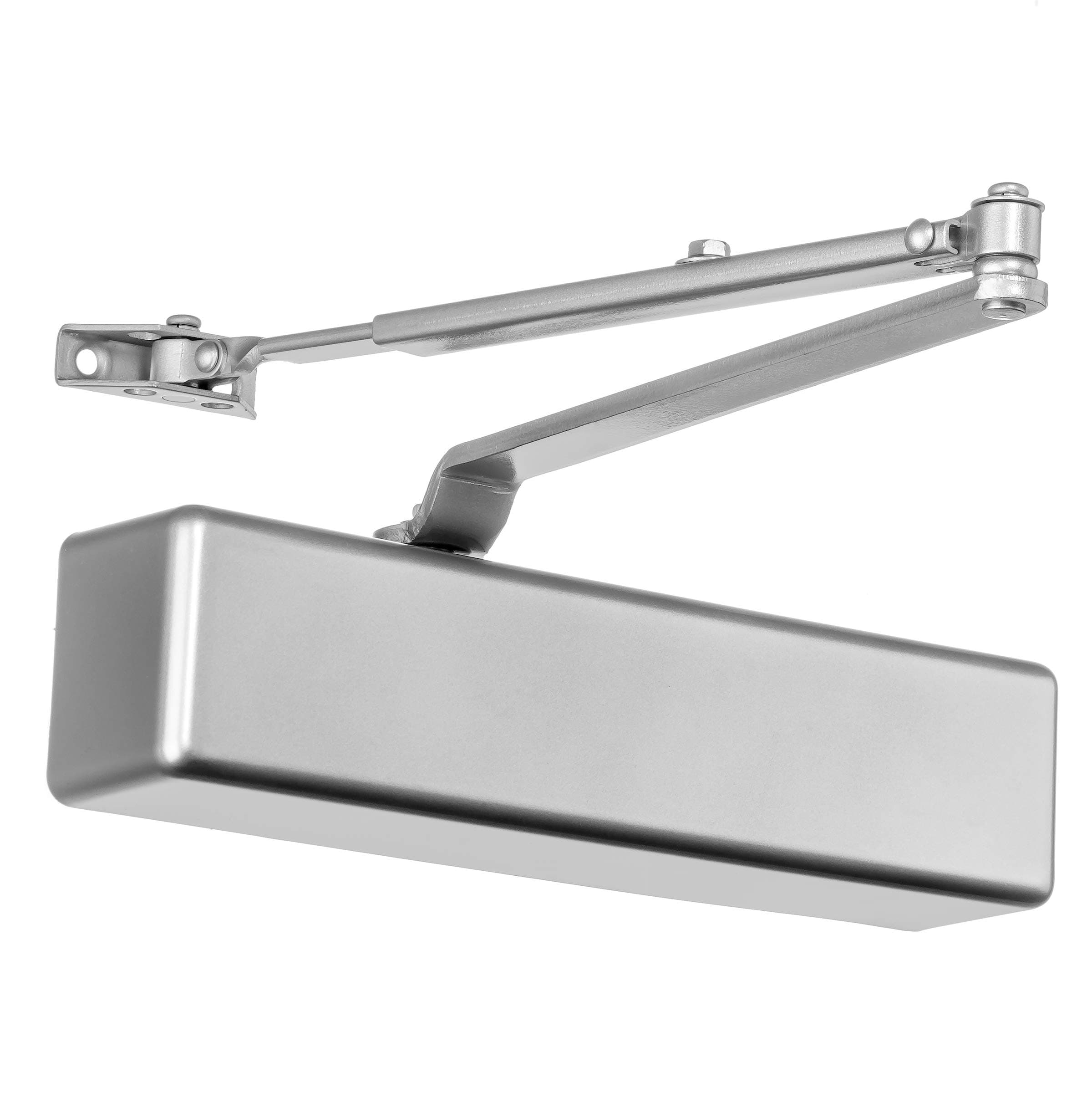 Door Closer, Grade 1 Heavy Duty Commercial Hydraulic Closer, Self-Closing, Adjustable Spring Size 1-6, ADA Compliant, Surface Mount, Sprayed Aluminum, Series 8500