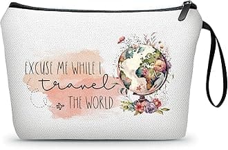 Travel Gifts for International Travelers Women Female Friend Daughter Mom Sister Cosmetic Makeup Bag Organizer Christmas Birthday