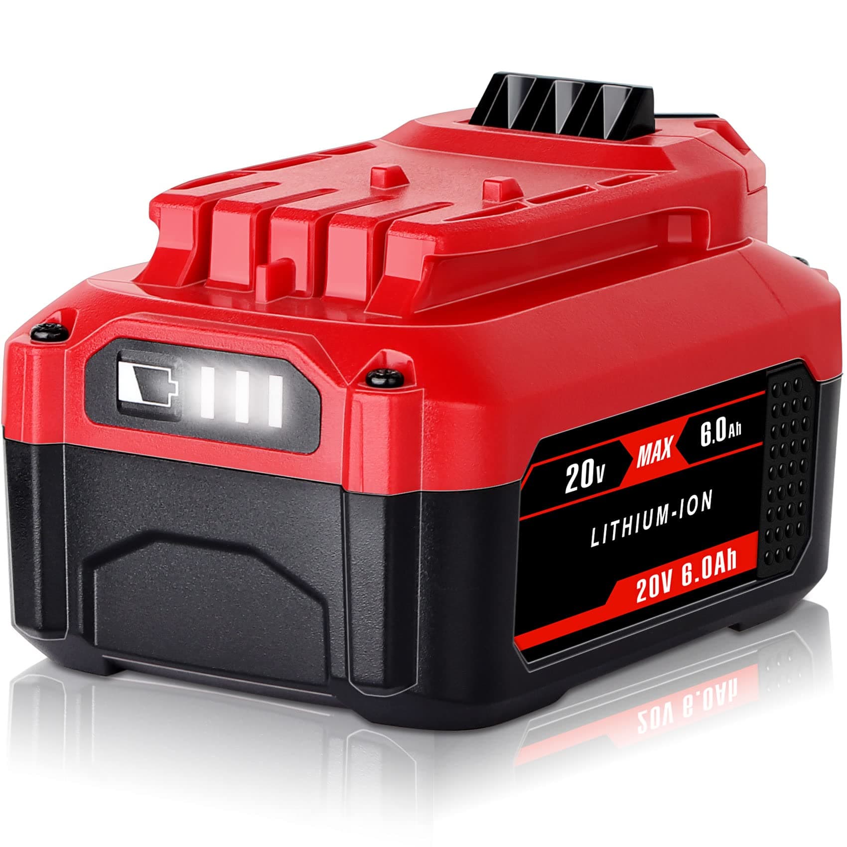 Upgraded DSANKE CMCB204 6000mAh 20V Lithium-ion Battery Replacement for Craftsman V20 Lithium Ion Battery CMCB204 CMCB204-2 CMCB202 CMCB202-2 CMCB201 Craftsman V20 Battery