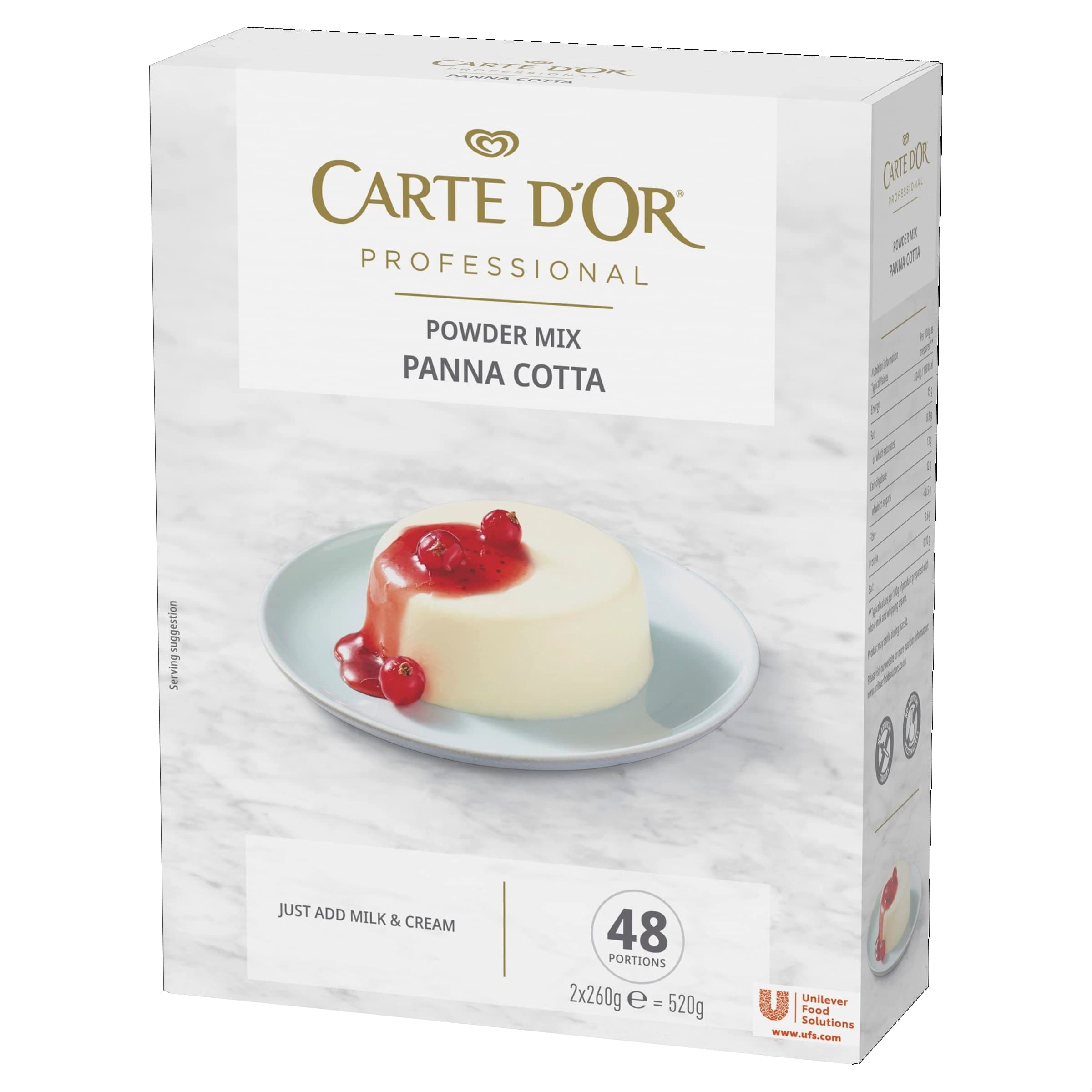 Panna Cotta Dessert Powder Mix, 520g (Makes 4.5L)