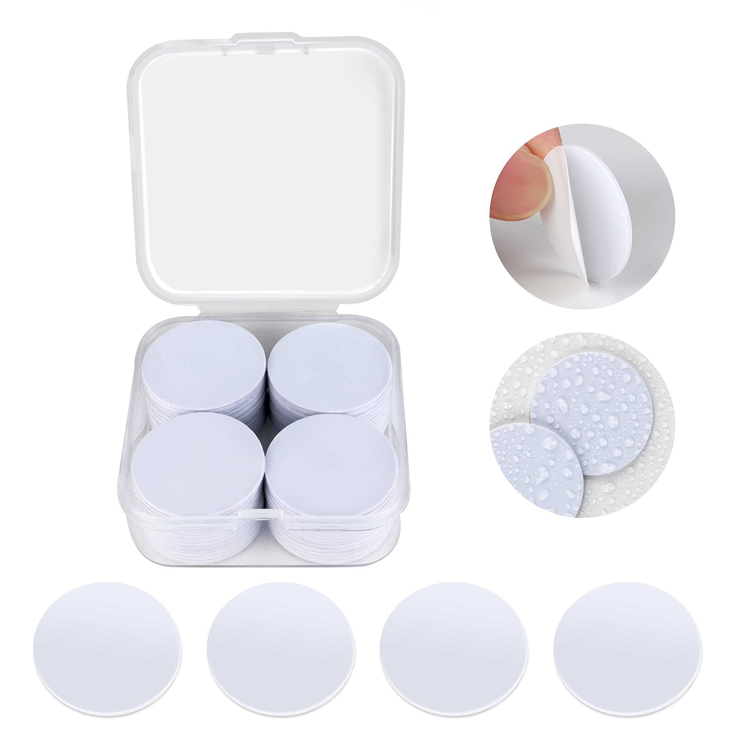 NFC Tags, NTAG215 NFC Tags, Blank White Card, NFC Stickers, NFC Coin Cards, Compatible with TagMo and Amiibo with Adhesive Back for Easy Fixing and Storage Box, Pack of 20