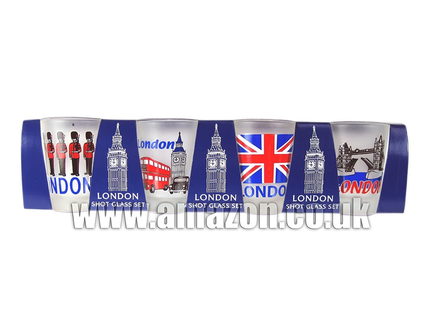 Set of Shot Glasses with London Scenes and Icons - London Collectable Souvenir