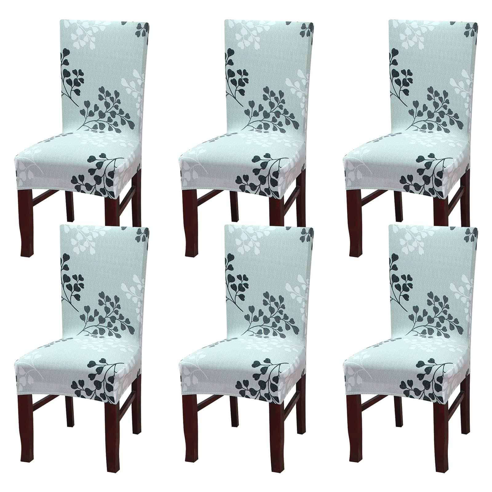 Dining Chair Cover Seat Protector Super Fit Slipcover Stretch Removable Washable Soft Spandex Fabric for Home Hotel Dining Room Ceremony Banquet Wedding Party Restaurant (B-2, 6 Per Set)
