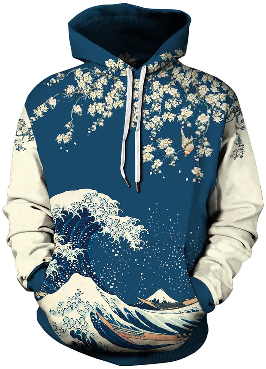 Men's Novelty Hoodie Long Sleeves 3D Funny Graphic Print Sweatshirt Pullover