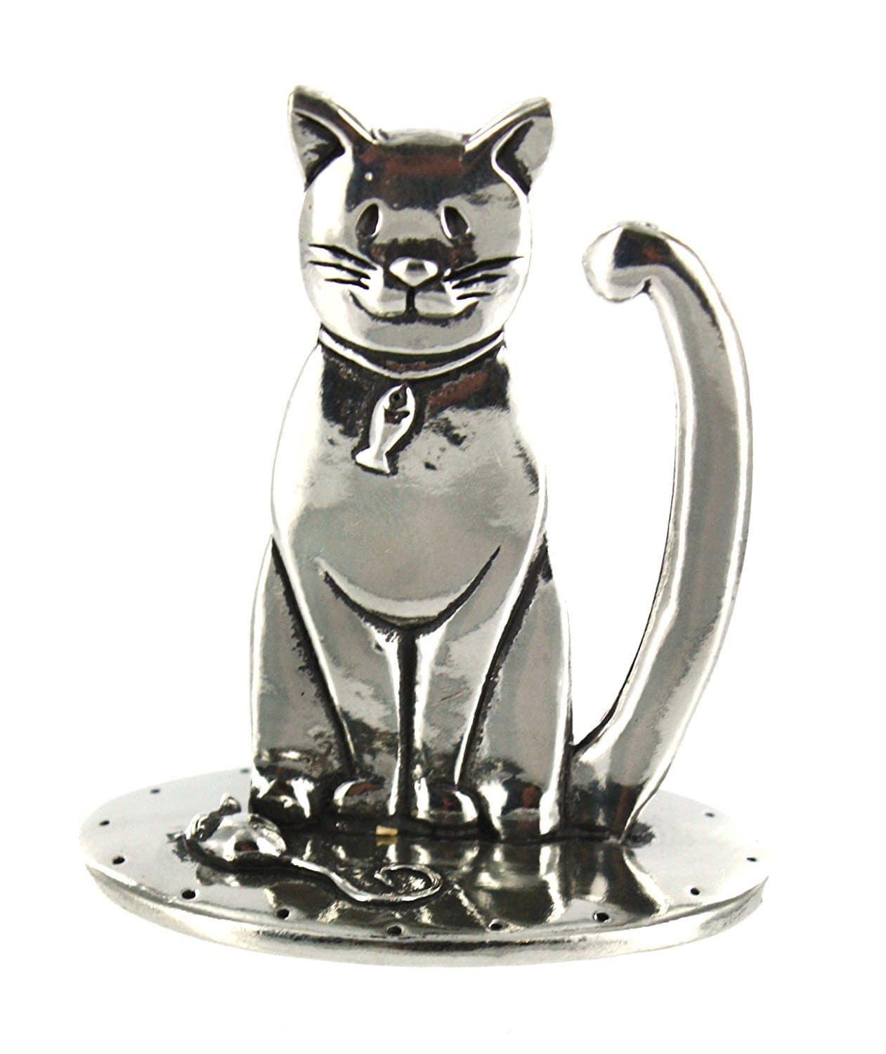 Pewter Cat Ring Holder by Basic Spirit