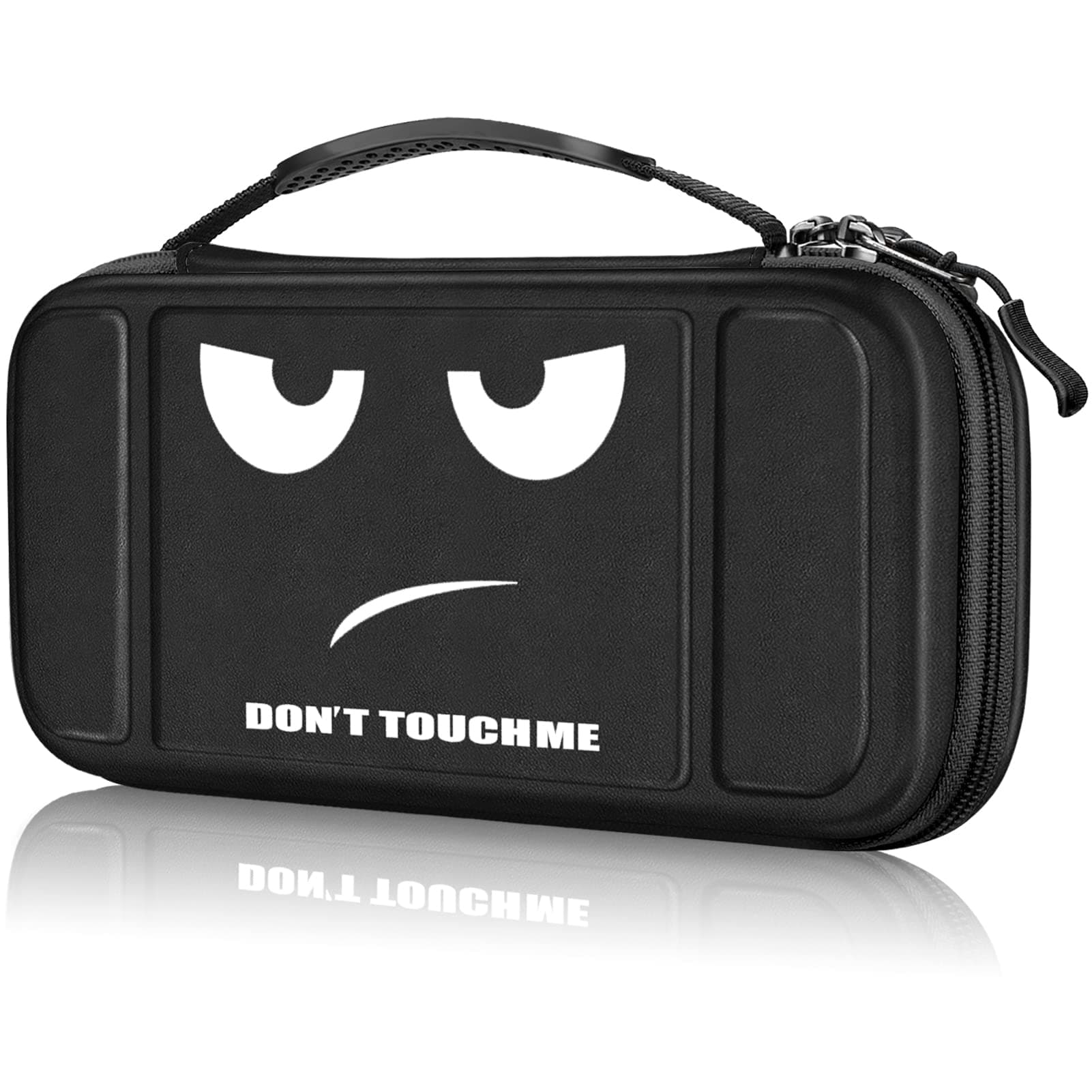 FINTIE Carrying Case for Nintendo Switch Lite 2019, [Shockproof] Hard Shell Protective Cover Travel Bag with Game Card & Micro SD Card Slots for Switch Lite Console & Accessories, Dont Touch