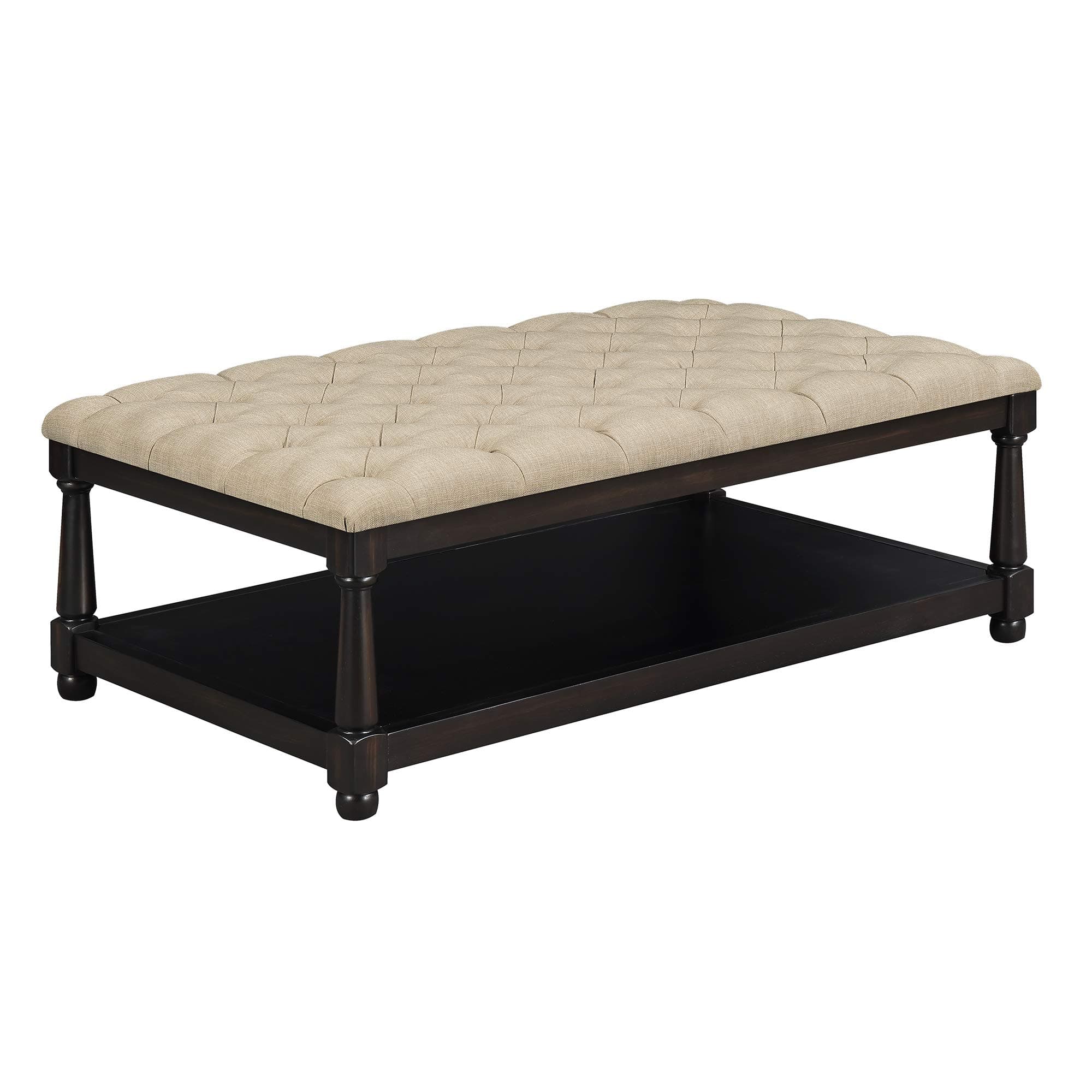Abbey Avenue Beckham Tufted Table Ottoman Natural