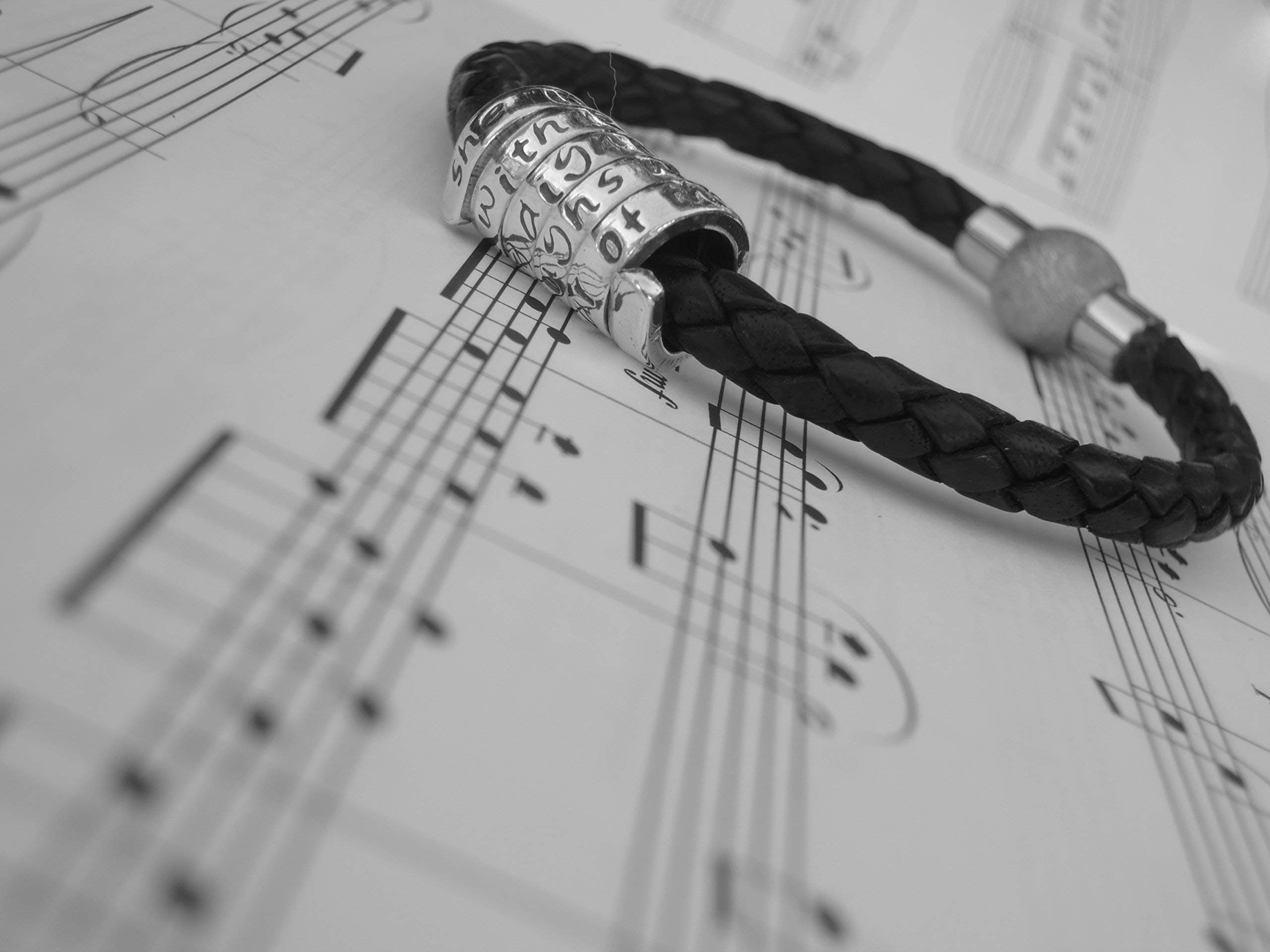 Women's Christian Bracelet | Proverbs 31 | Sterling Silver | Scripture | Black by Streten