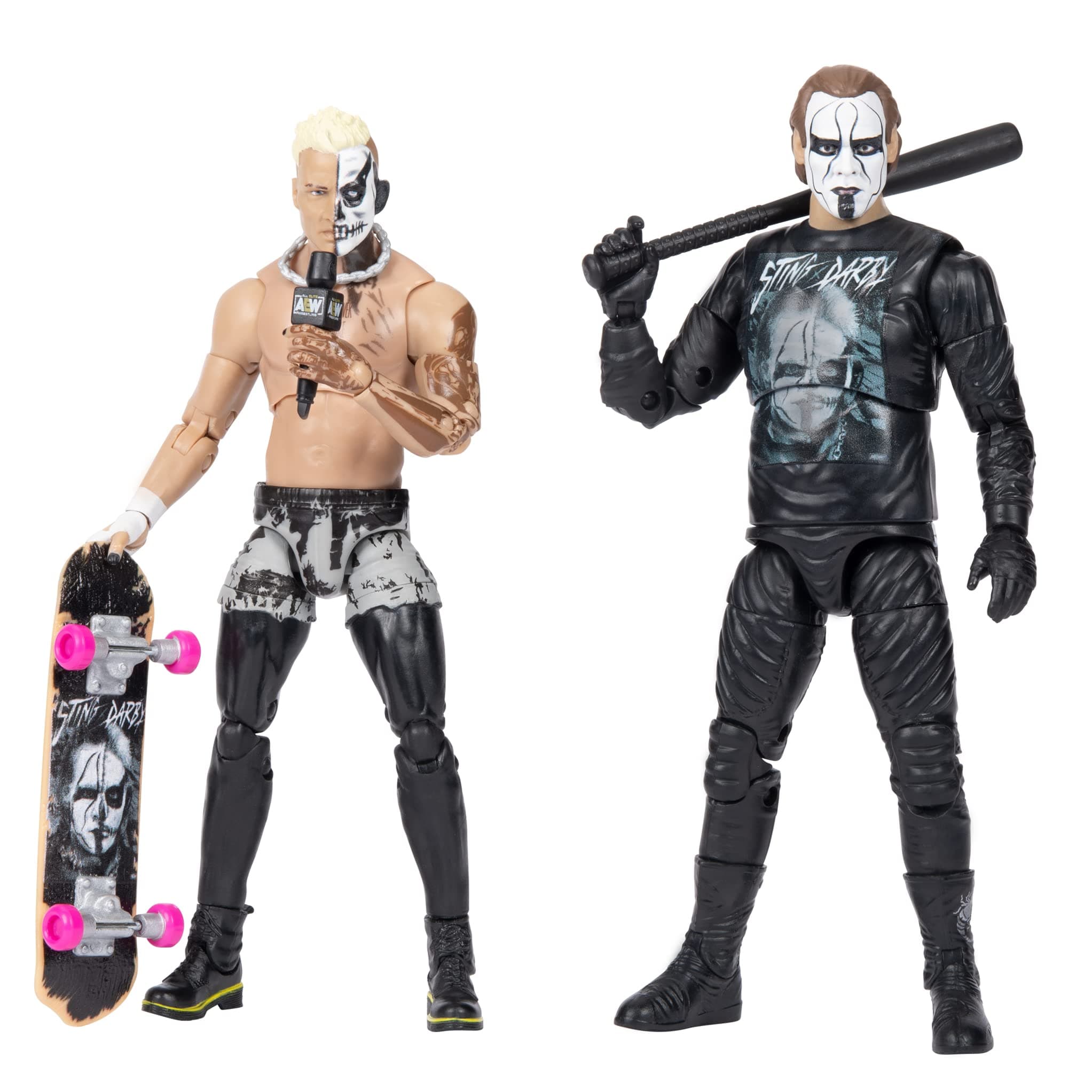 All Elite Wrestling UNRIVALED Sting & Darby ALLIN 2 Pack - Two 6-Inch Figures with Accessories - Amazon Exclusive