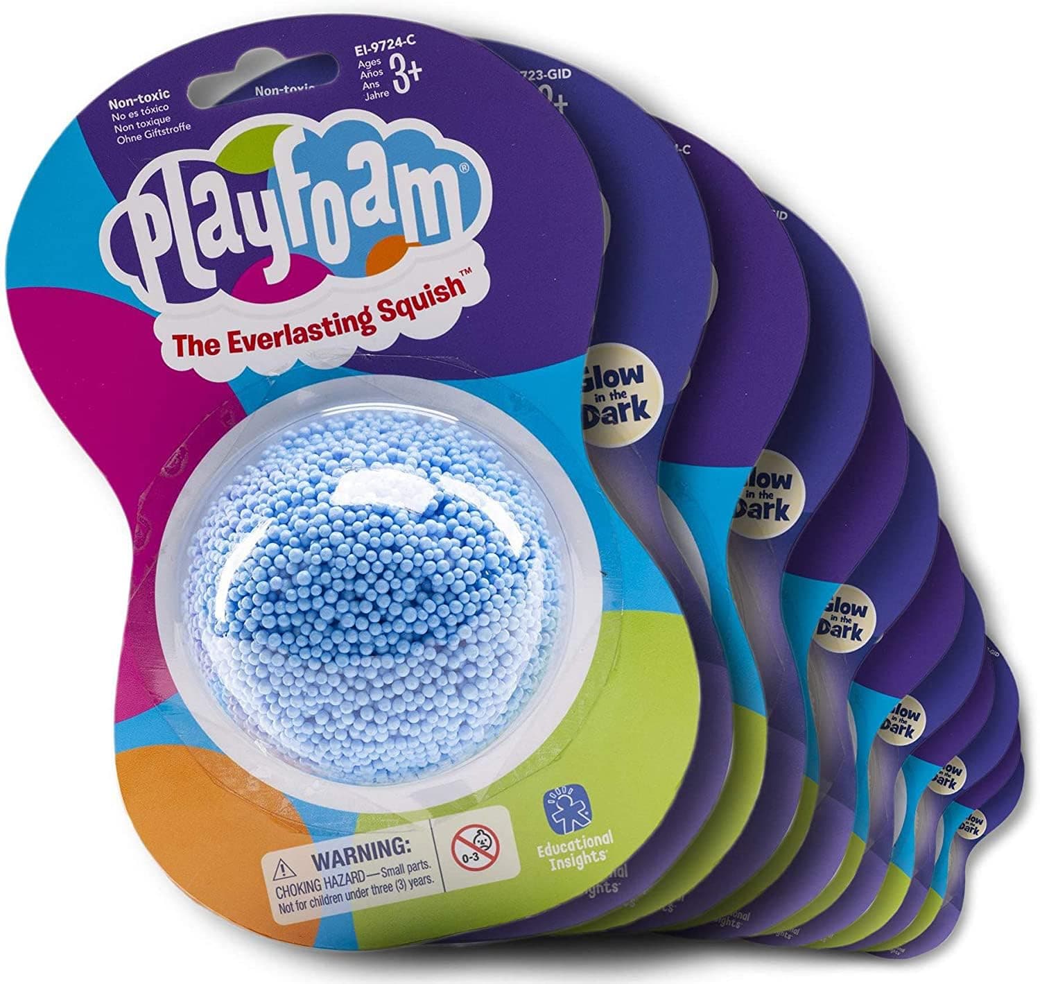 Educational Insights Playfoam Classic & Glow in the Dark Jumbo Pod, Set of 12, Fidget, Sensory Toy, Easter Basket Stuffers for Boys & Girls, Ages 3+