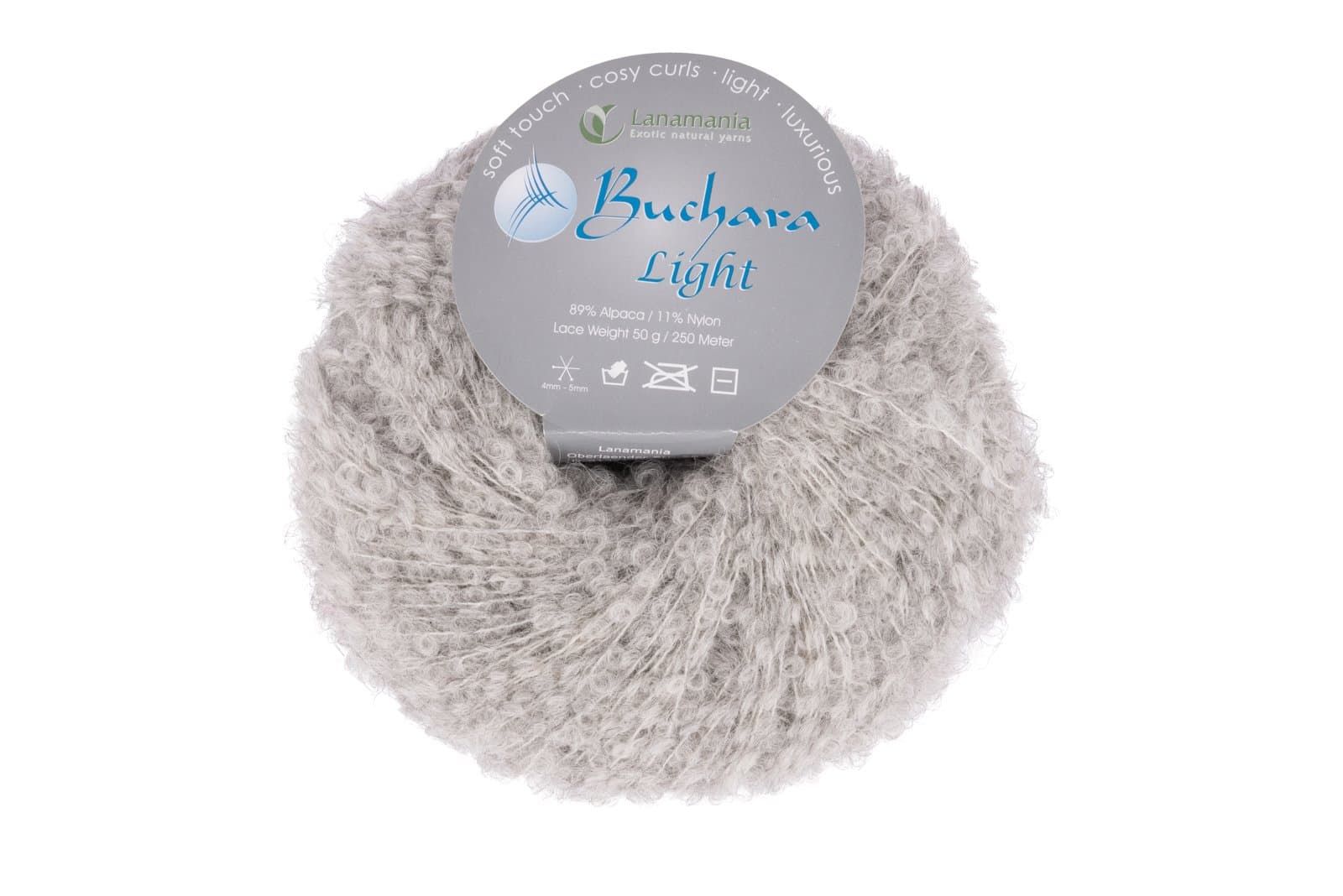 Lanamania Buchara Light grey, alpaca, 50g