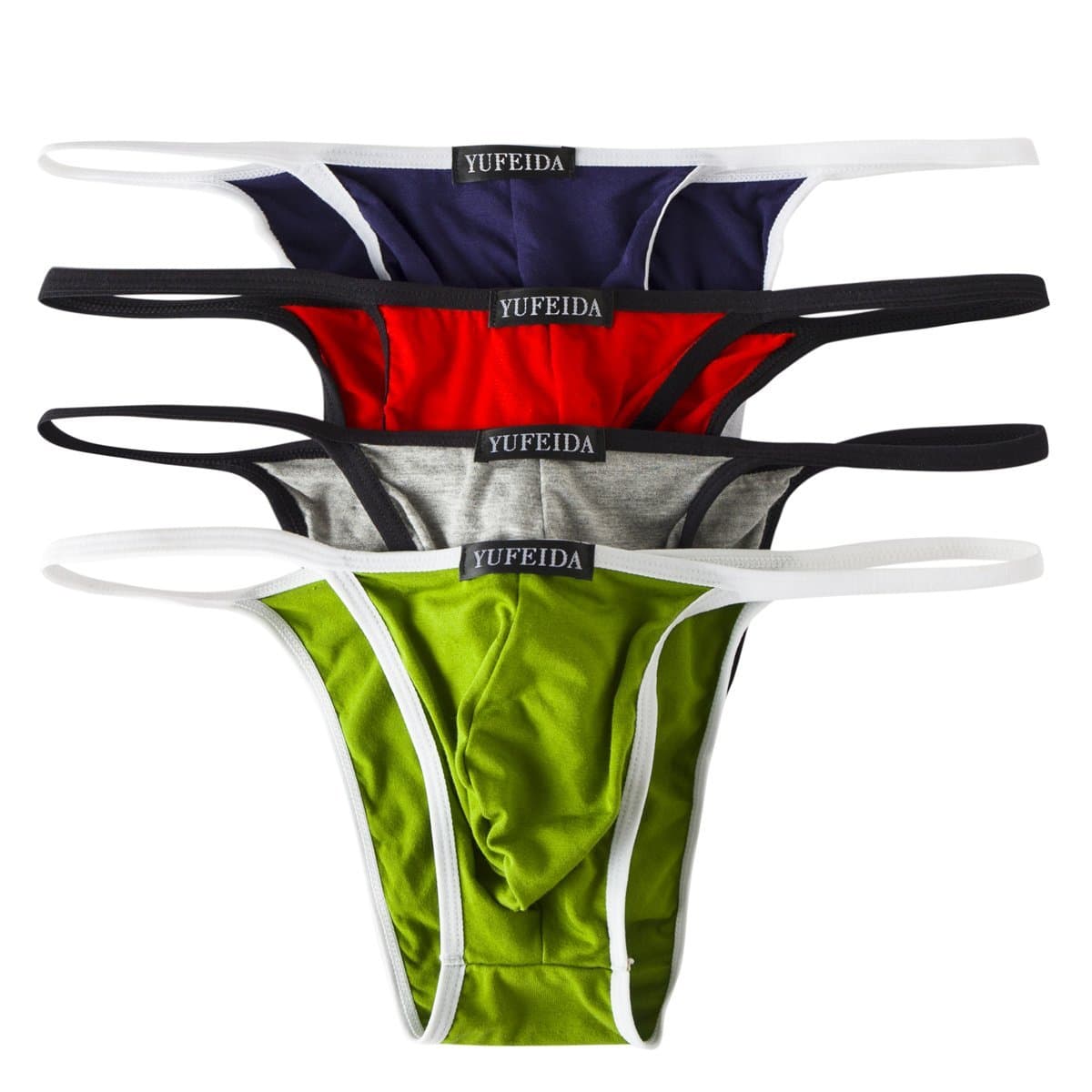 Men's Modal Comfortable G-string Thongs Sexy Low Rise Bikini Briefs Underwear - Multi - XL