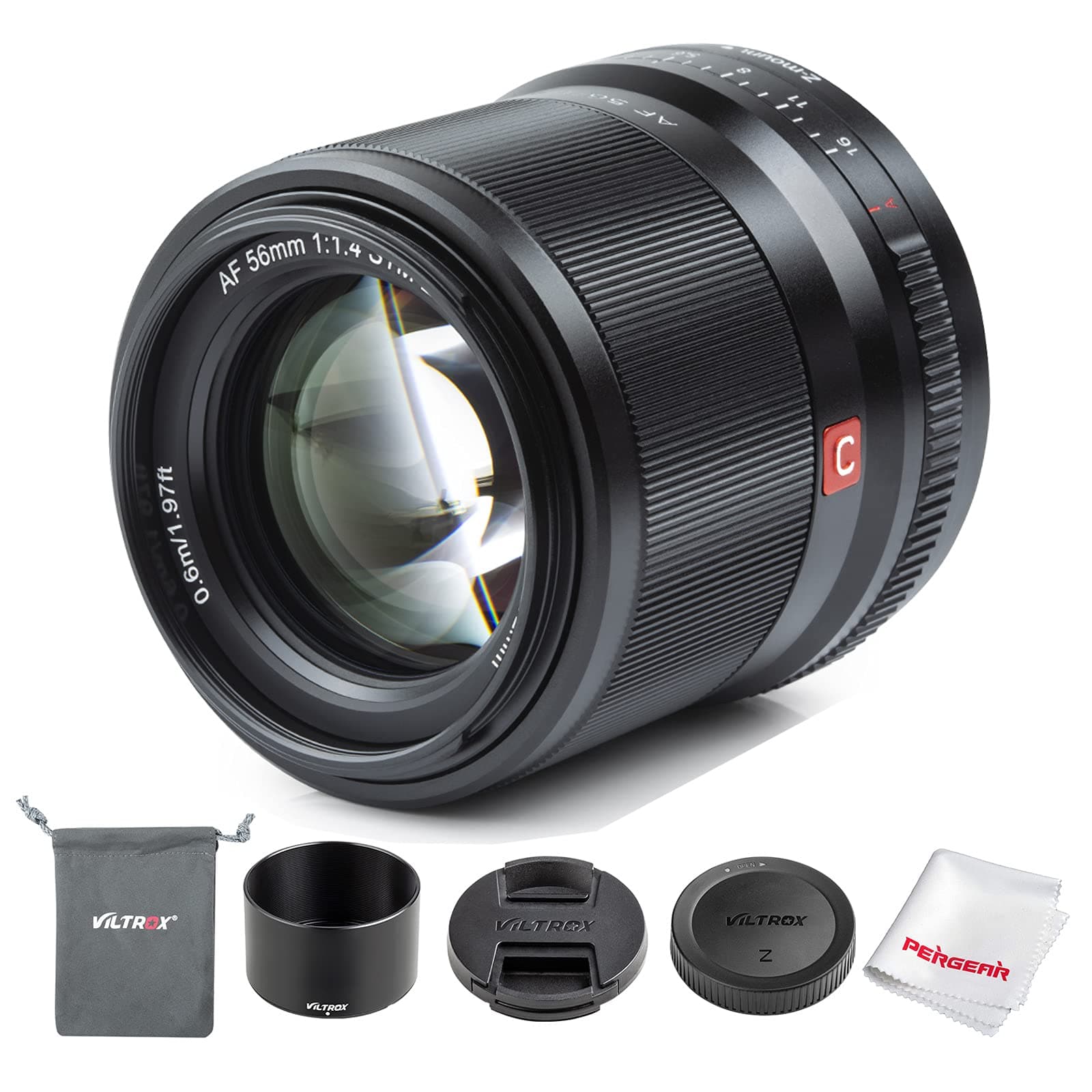 Viltrox 56mm F1.4 Autofocus Lens, Compatible with APS-C Nikon Z-Mount Mirrorless Camera Z fc Z50 Z5 Z6 Z6 II Z7 Z7 II